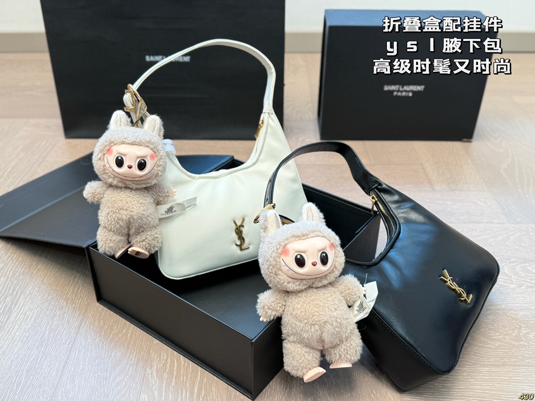 YSL armpit bag foldable box with hanging piece