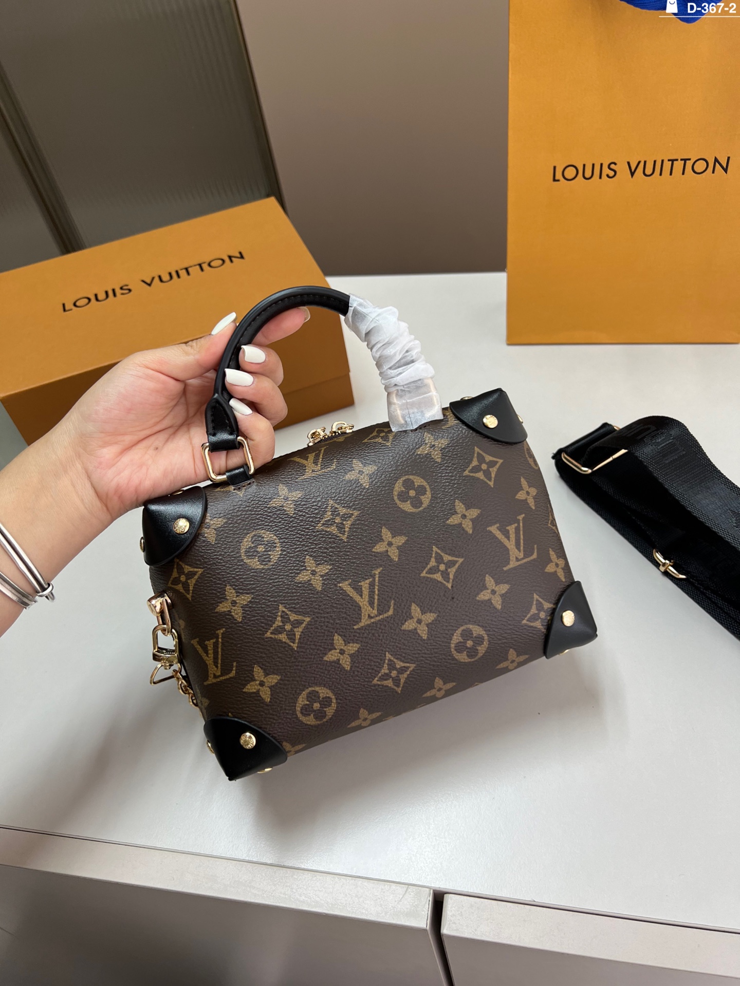 LV soft box handbag