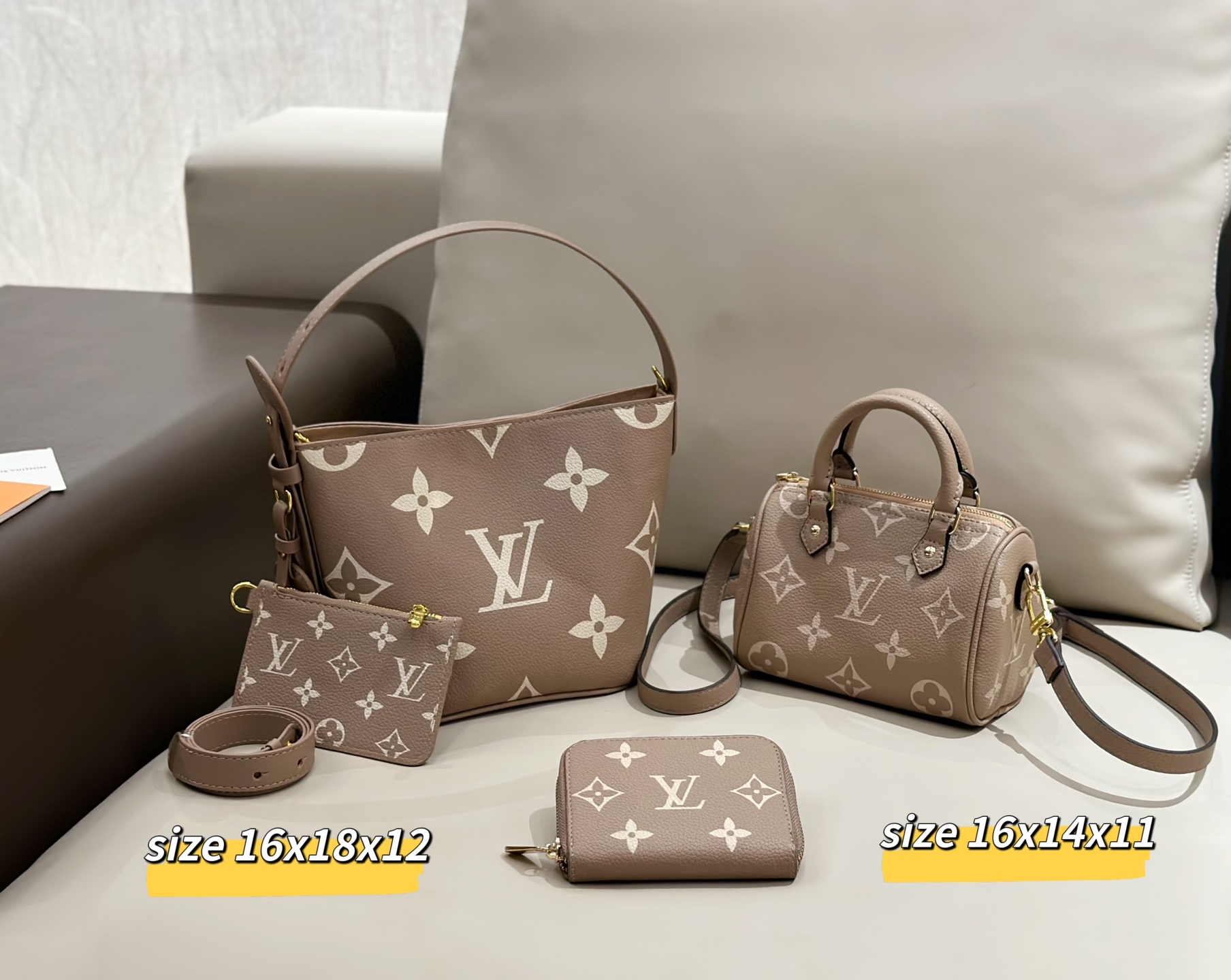 LV classic printed three-piece set