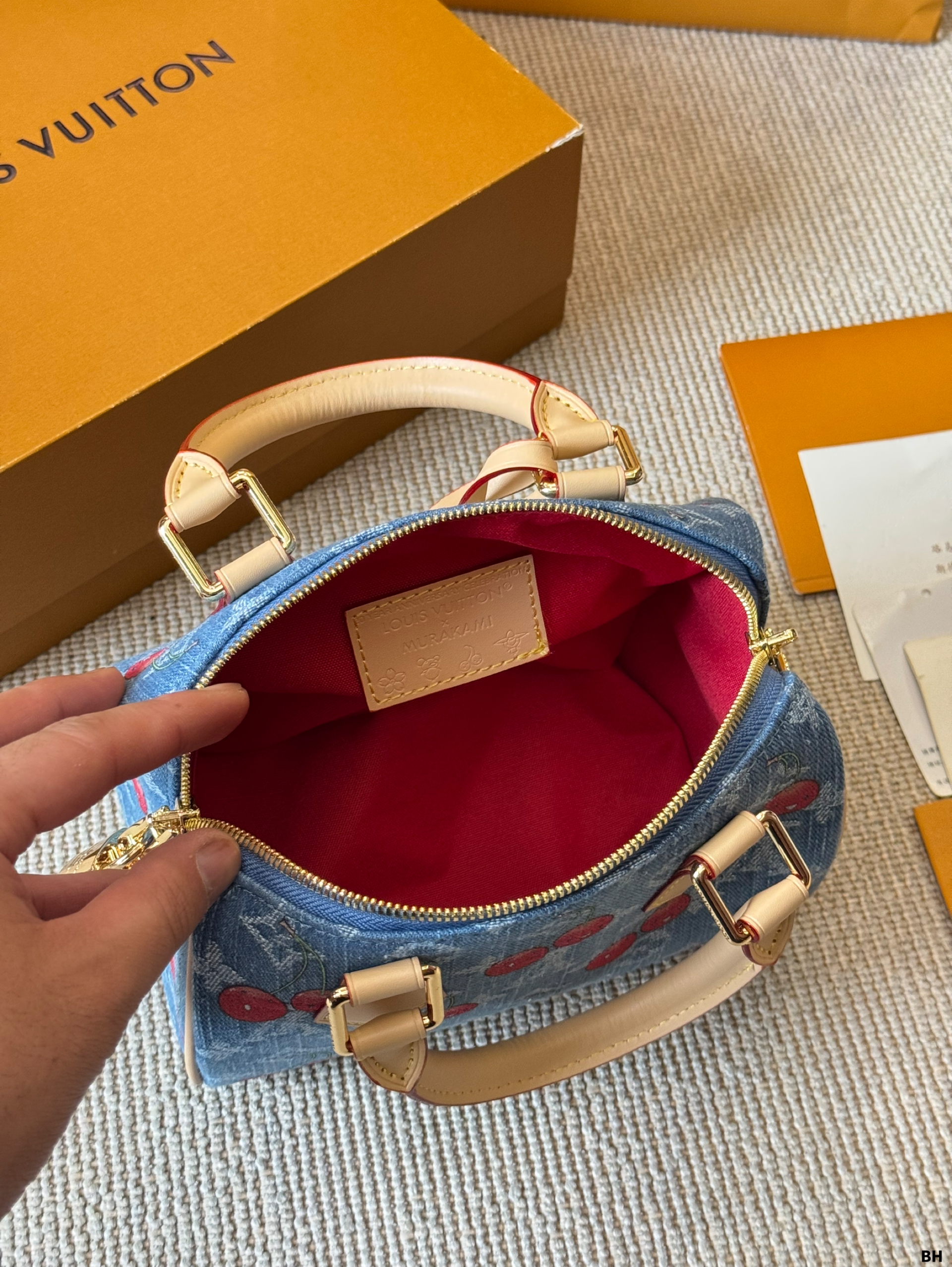 Lv Speedy 20 Cherry Print pillow bag