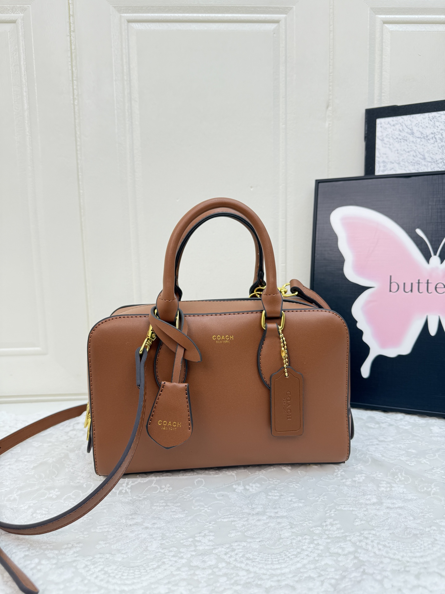 Coach temperament versatile small square bag European and American retro crossbody handbag