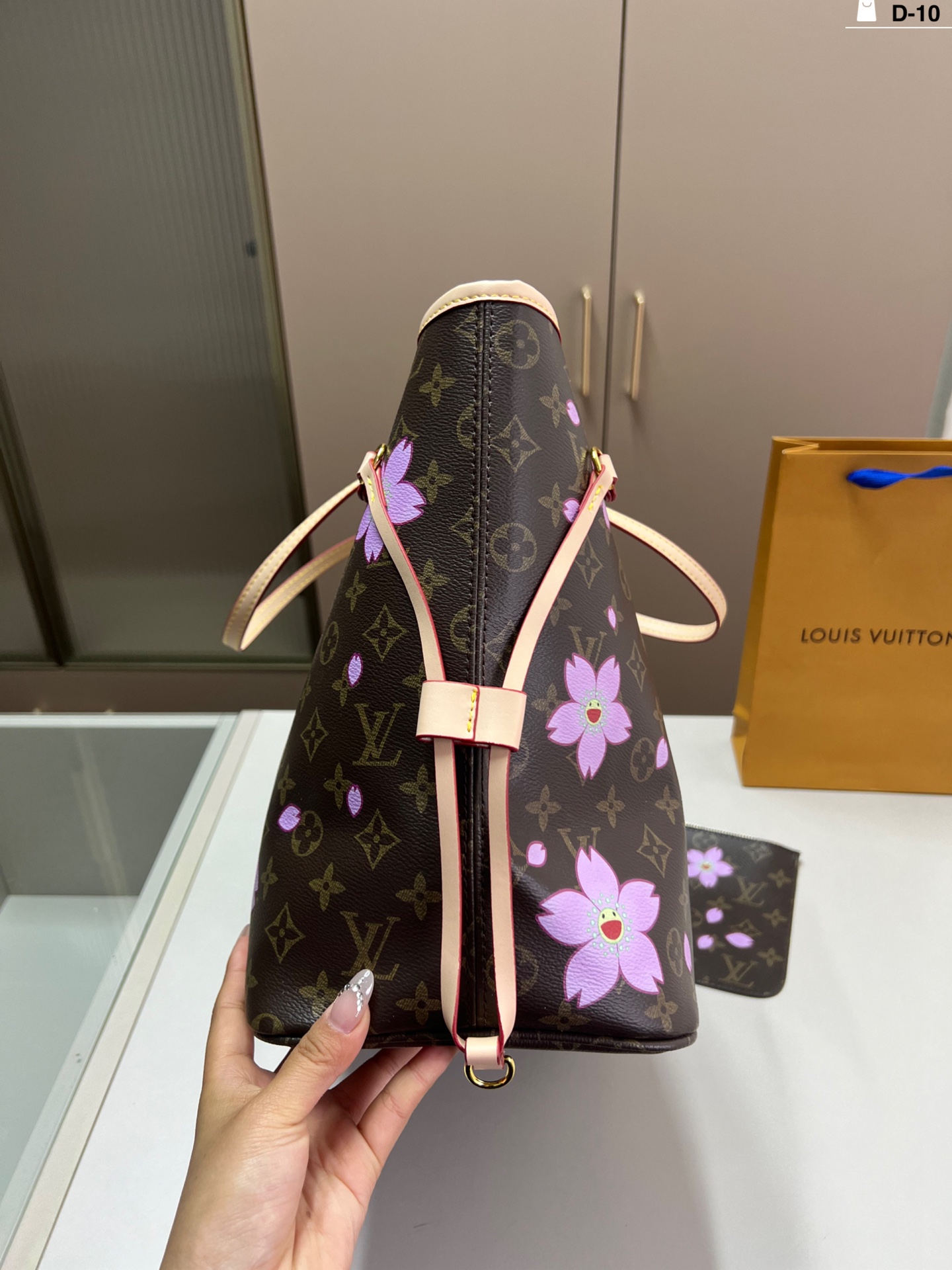 LV Takashi Murakami collaboration Cherry Blossom Tote bag