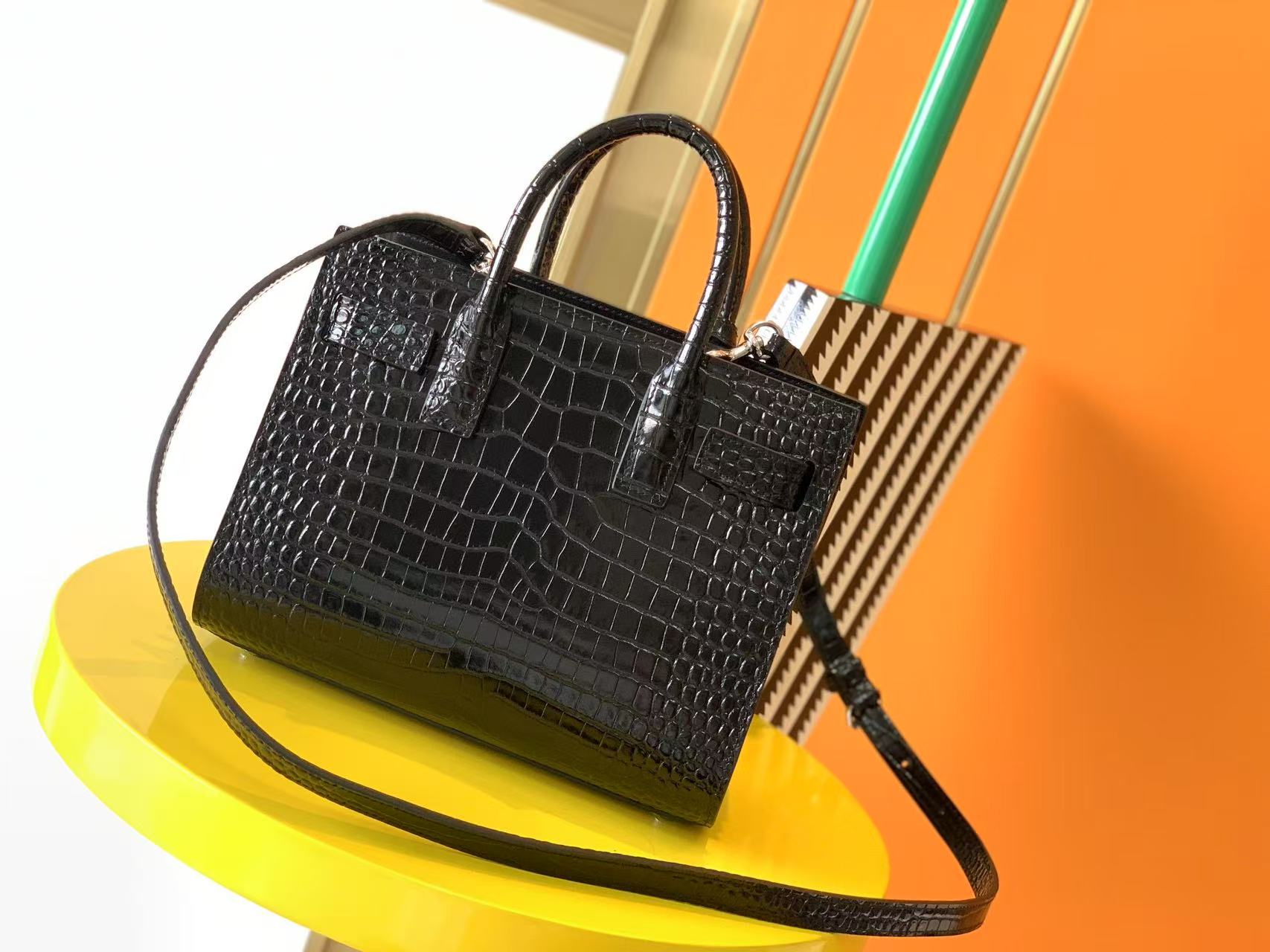 YSL crocodile pattern organ bag 12A quality