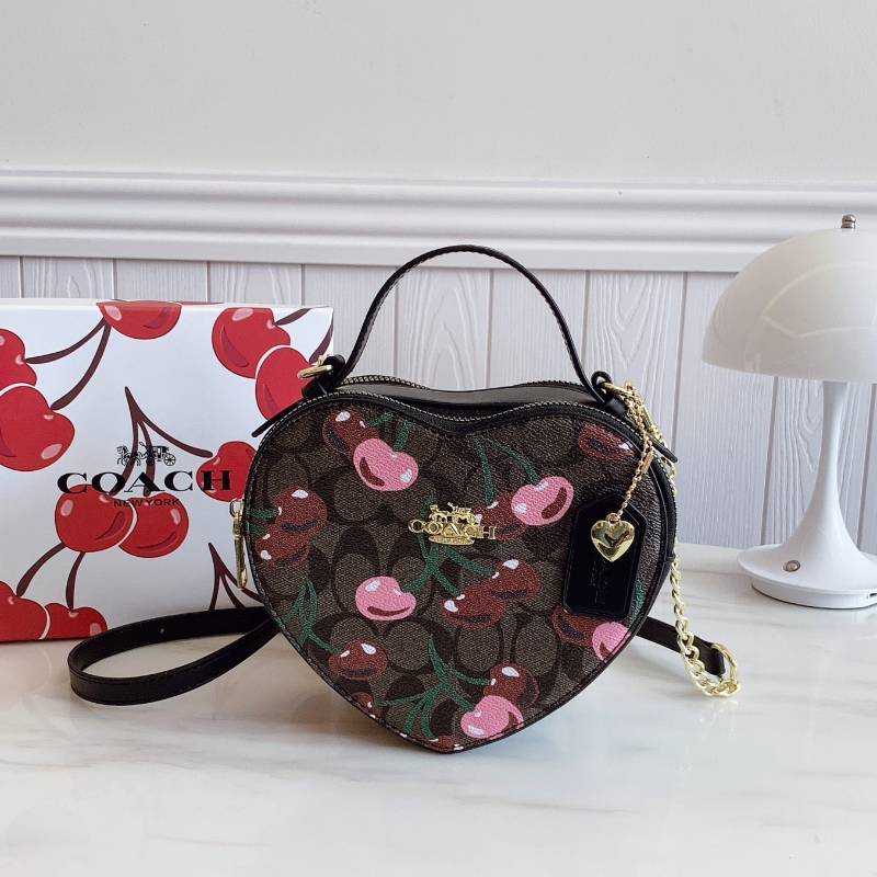 Coach's new cherry heart shoulder crossbody bag