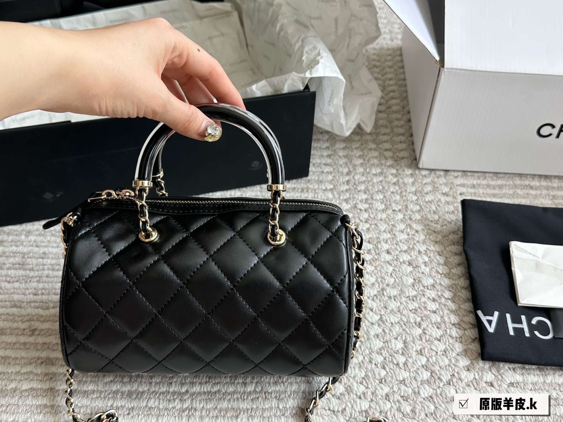 Chanel 25P bowling bag