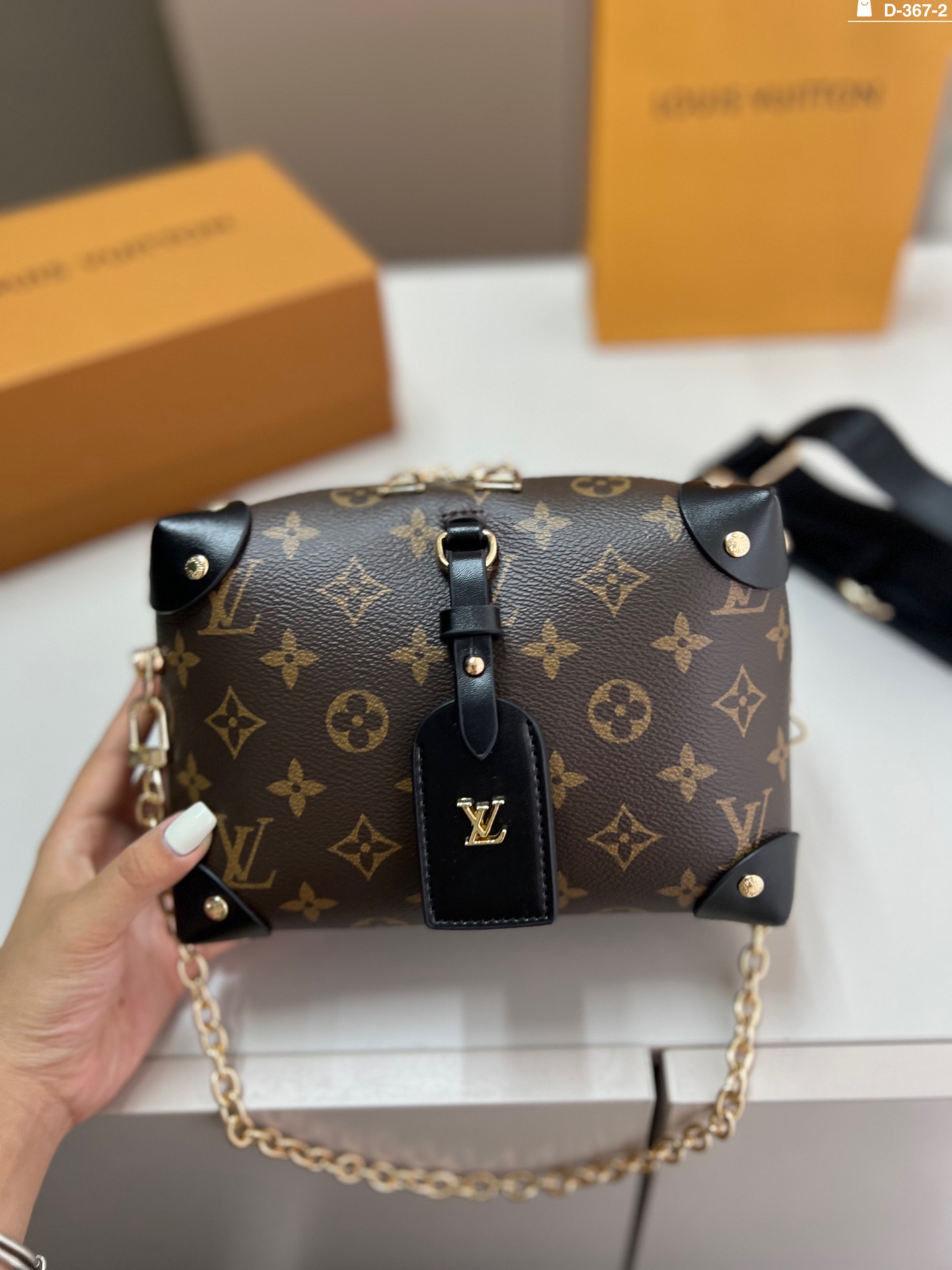 LV soft box handbag