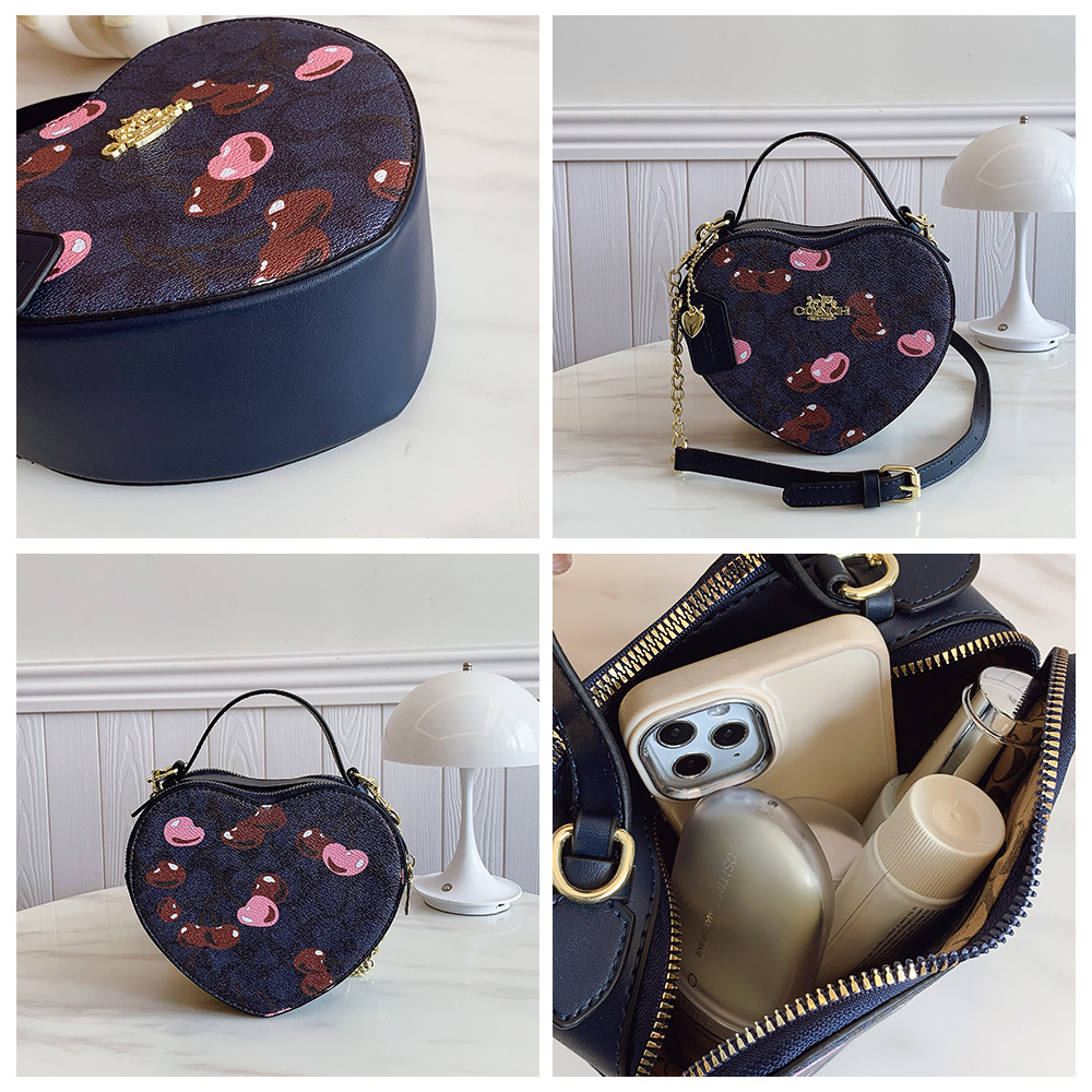 Coach's new cherry heart shoulder crossbody bag