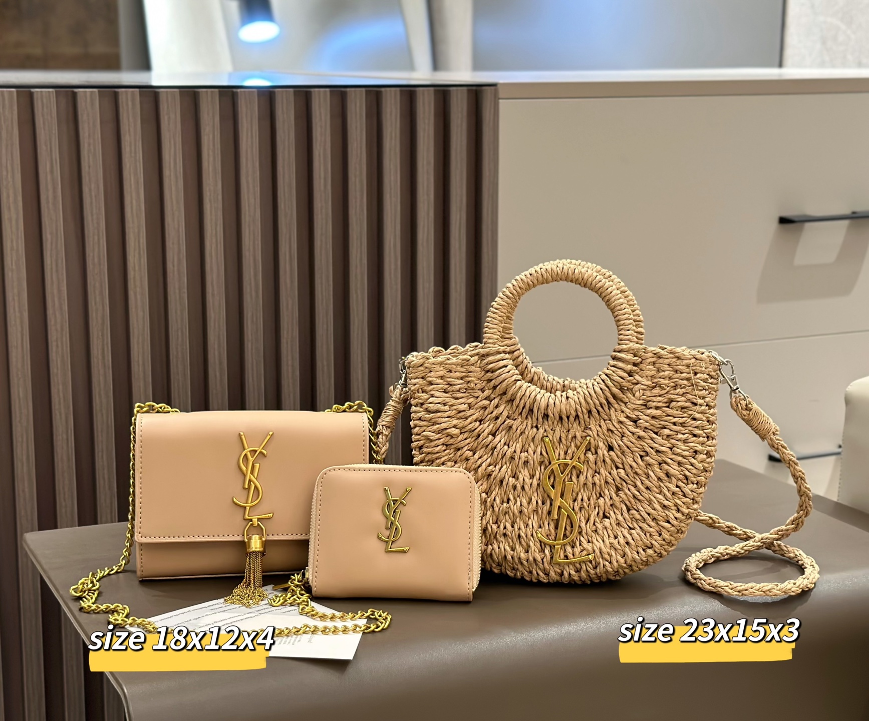 YSL woven three-piece set