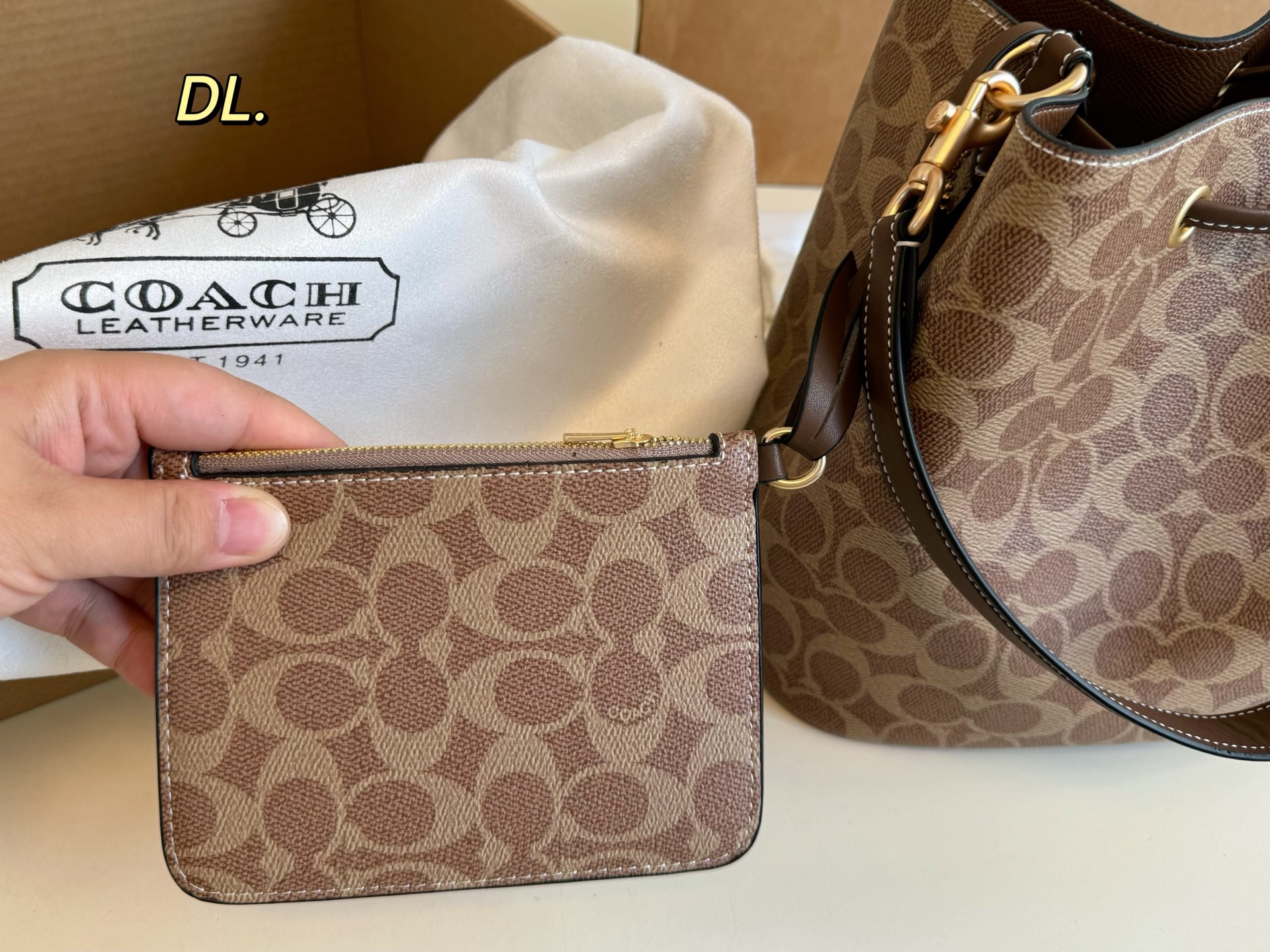 Coach's new Rowan bucket drawstring bag