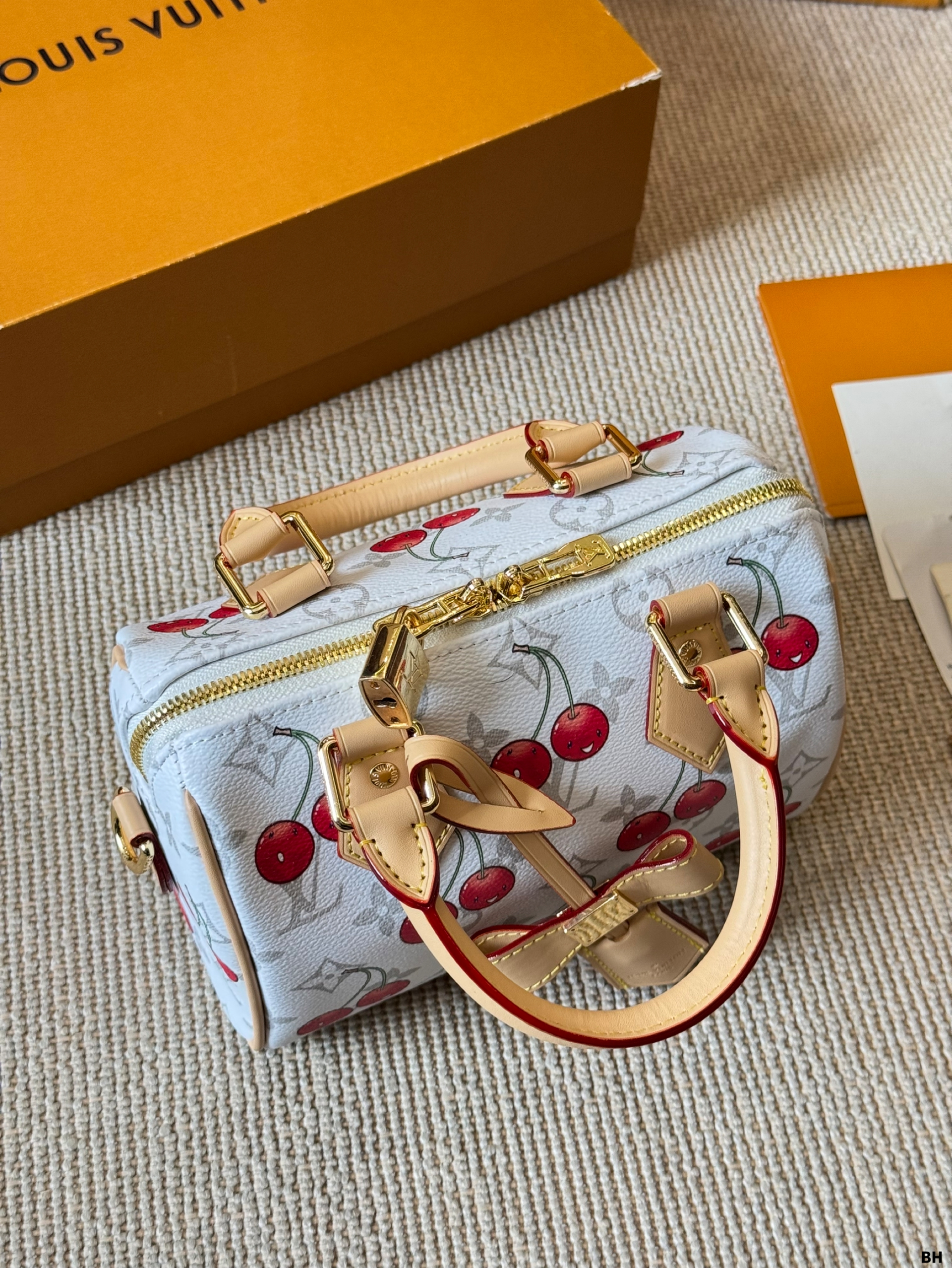 Lv Speedy 20 Cherry Print pillow bag