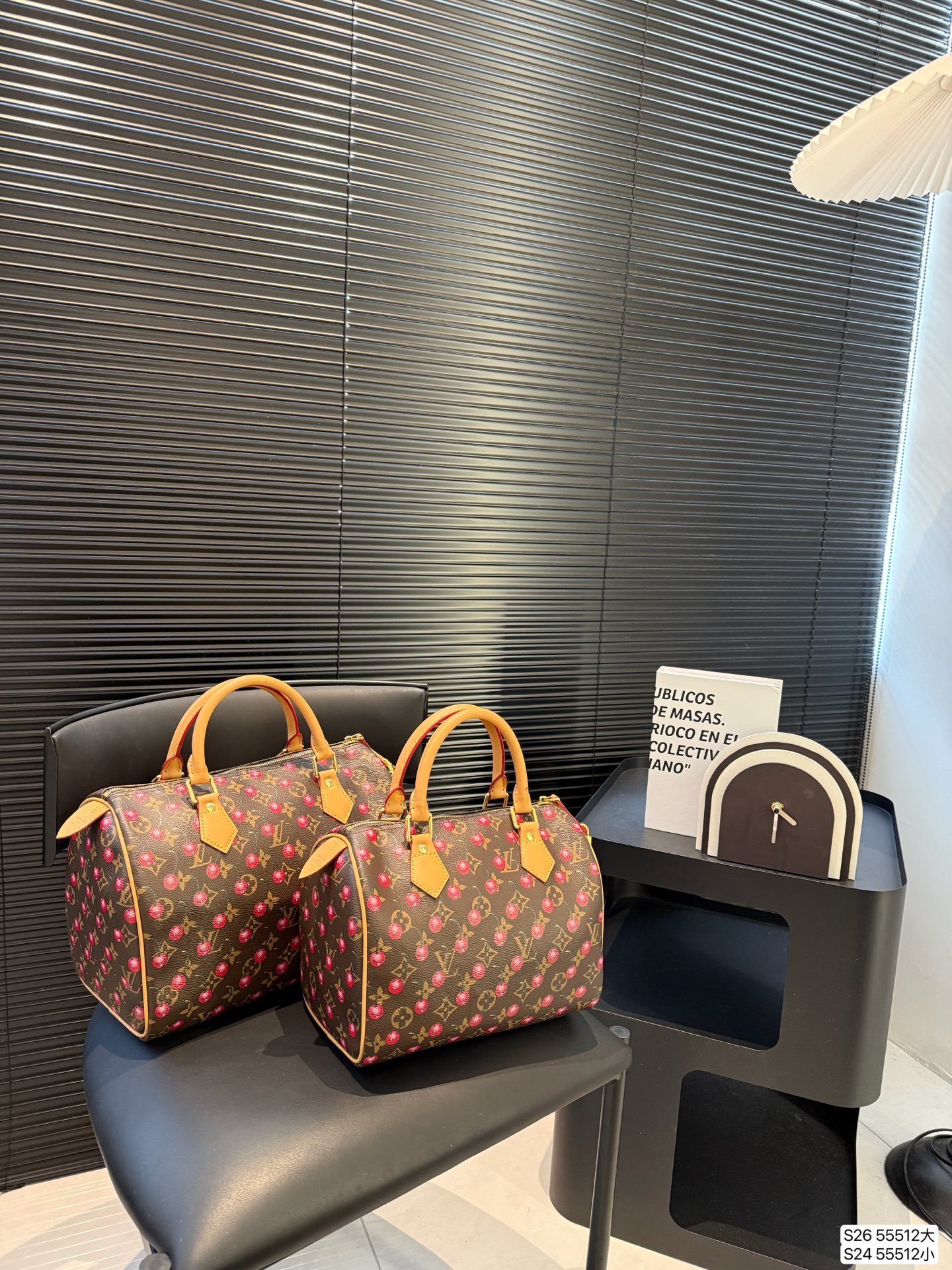 Louis Vuitton painted cherry pillow bag