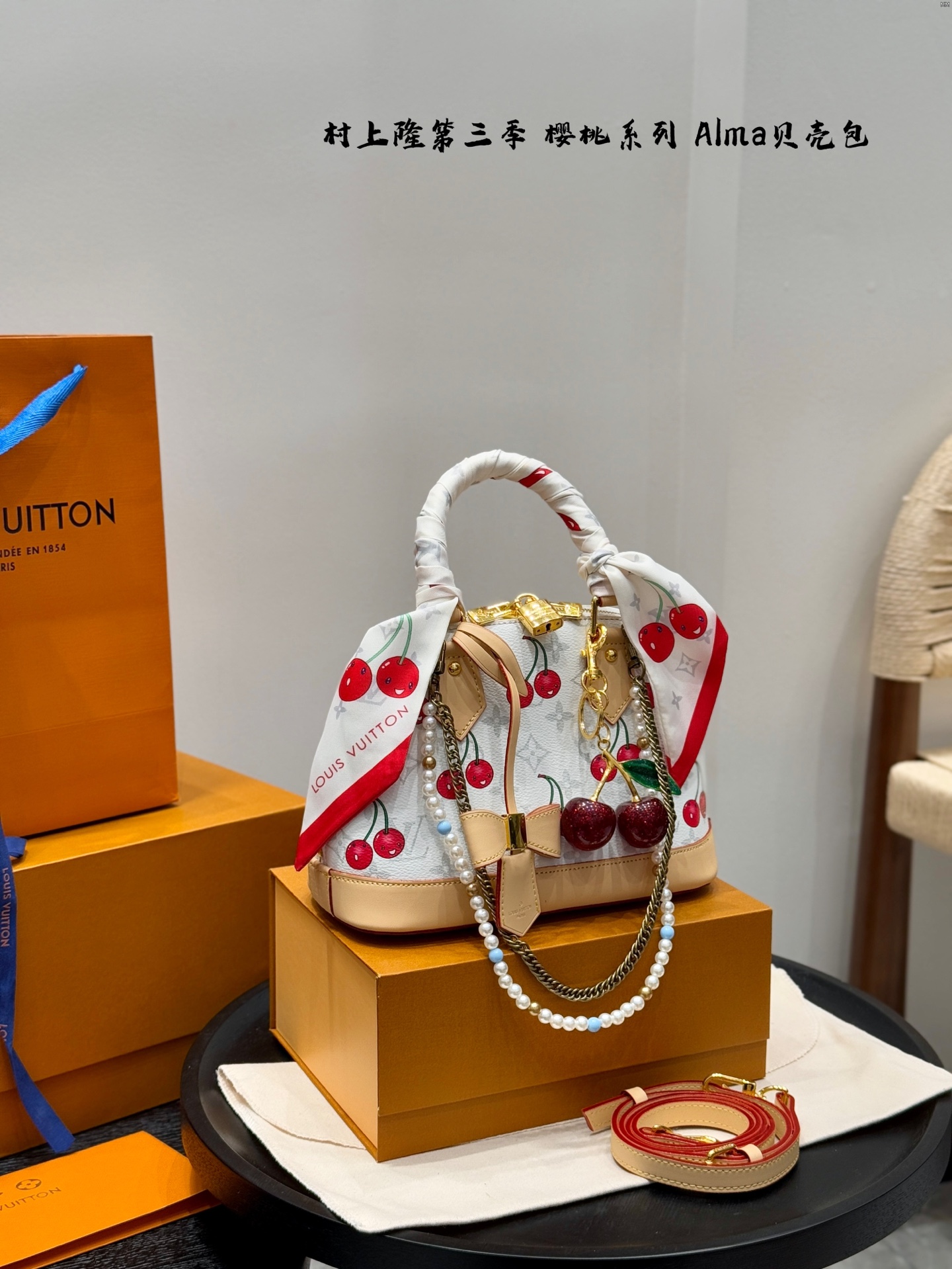 LV alma cherry bag
