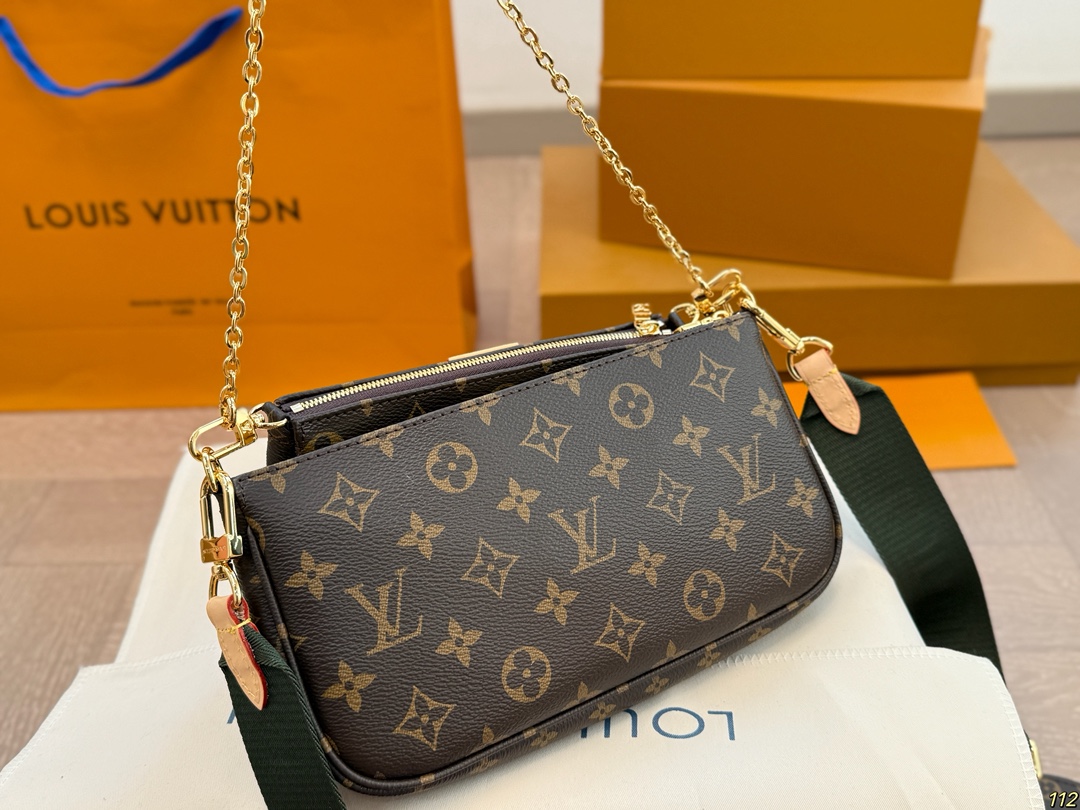 LV three-in-one mahjong bag