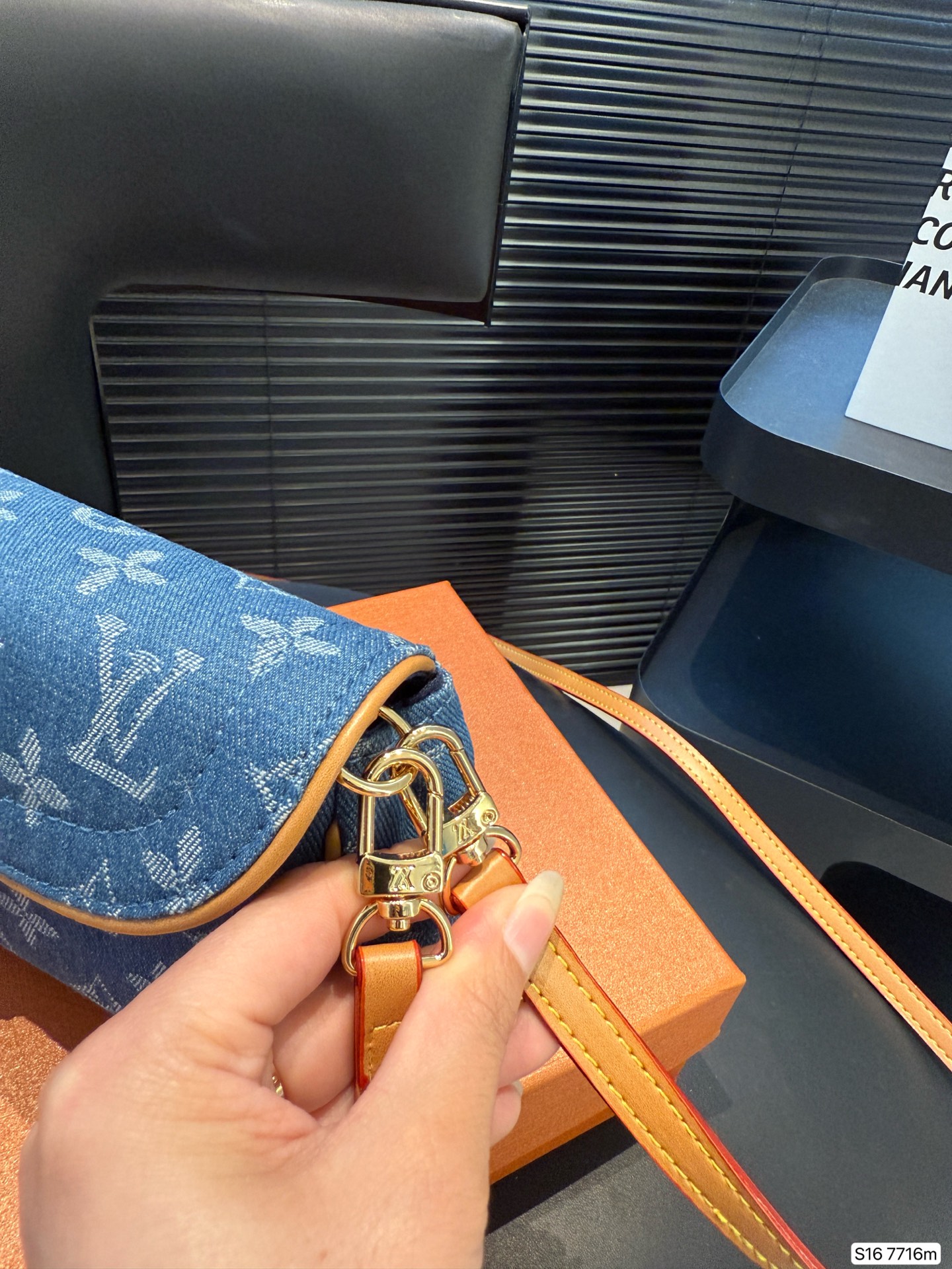 LV denim underarm bag crossbody bag