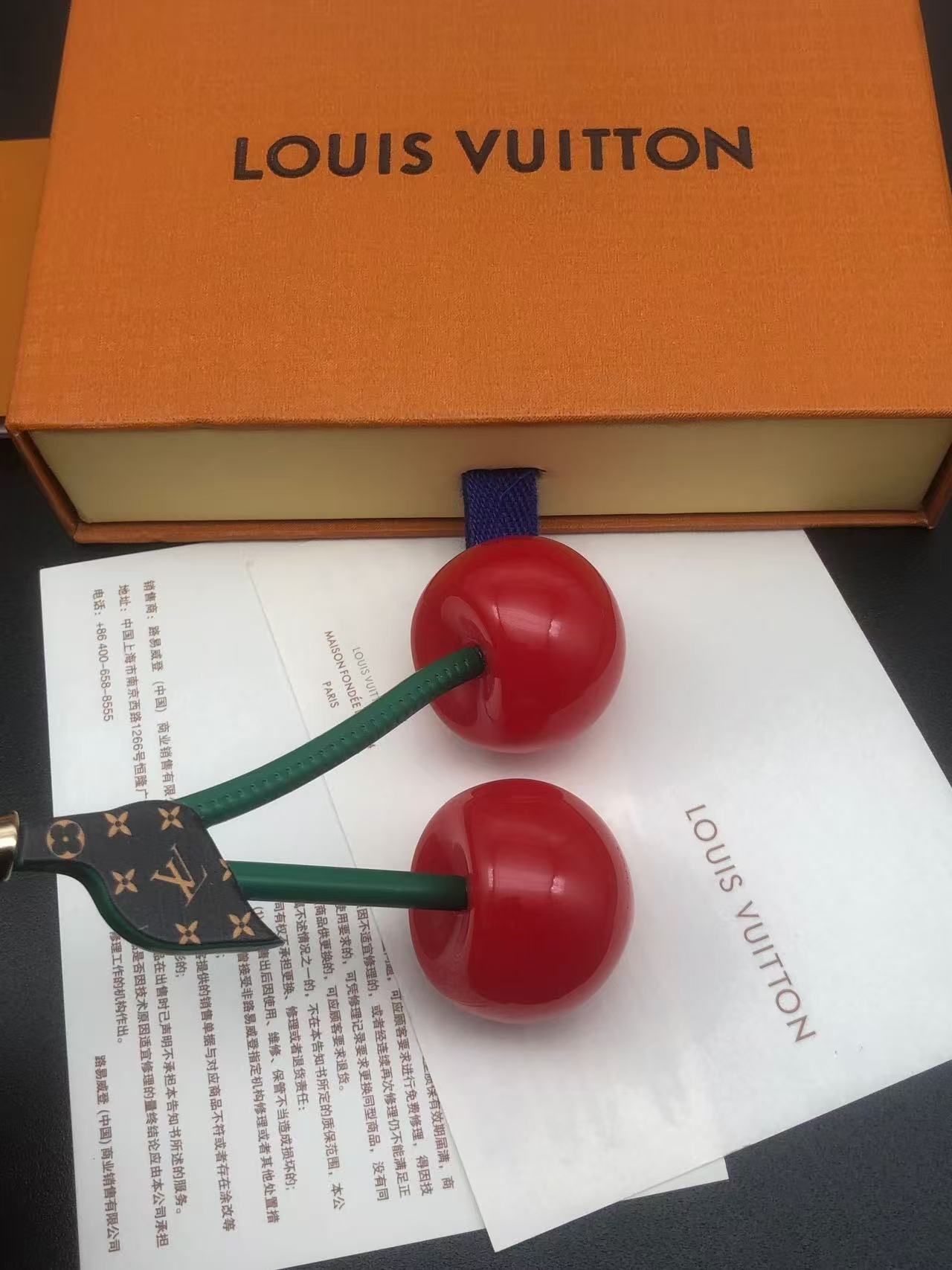LV cherry bag pendant