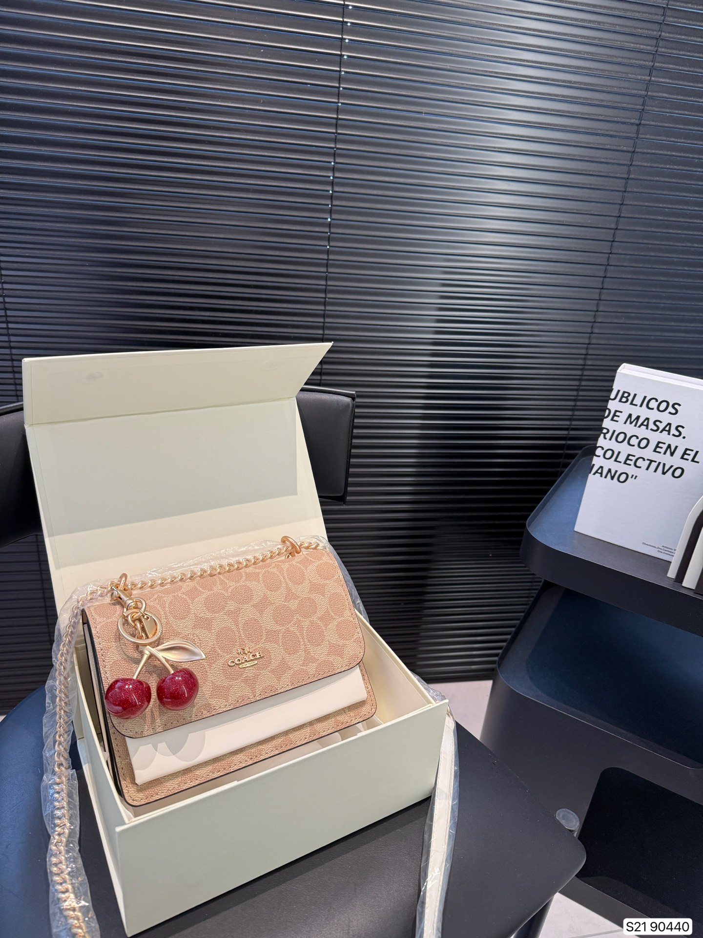 Coach Accordion Colorblock Chain Bag