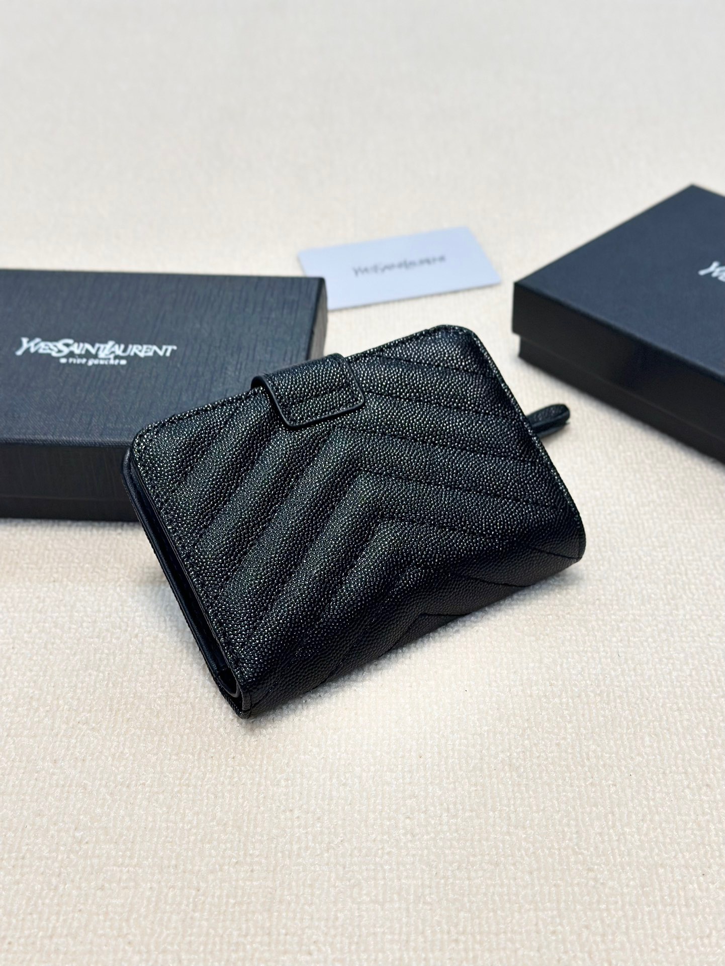 YSL new tri-fold short wallet