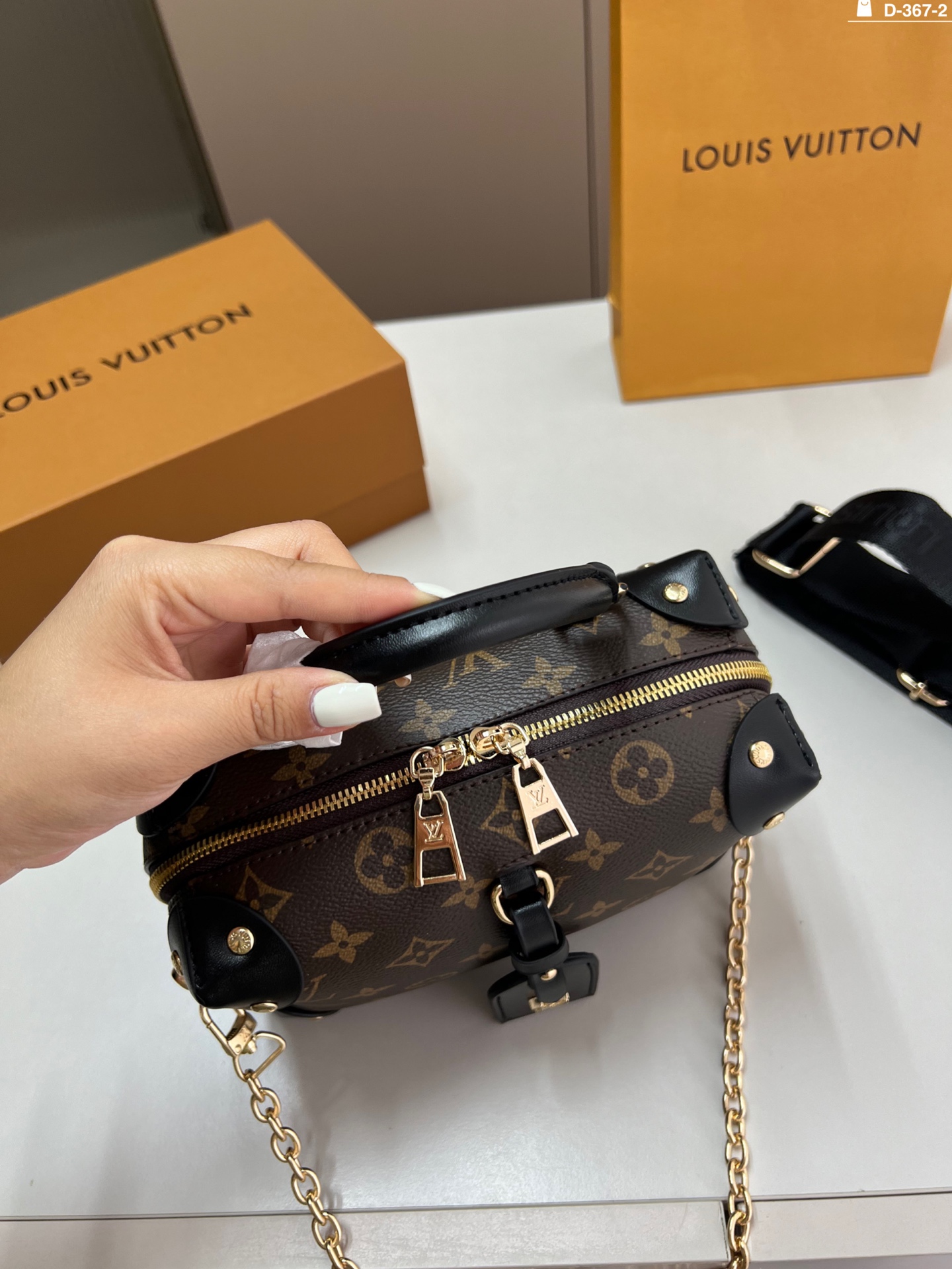 LV soft box handbag