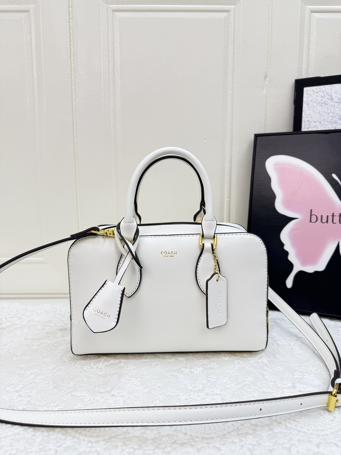 Coach temperament versatile small square bag European and American retro crossbody handbag