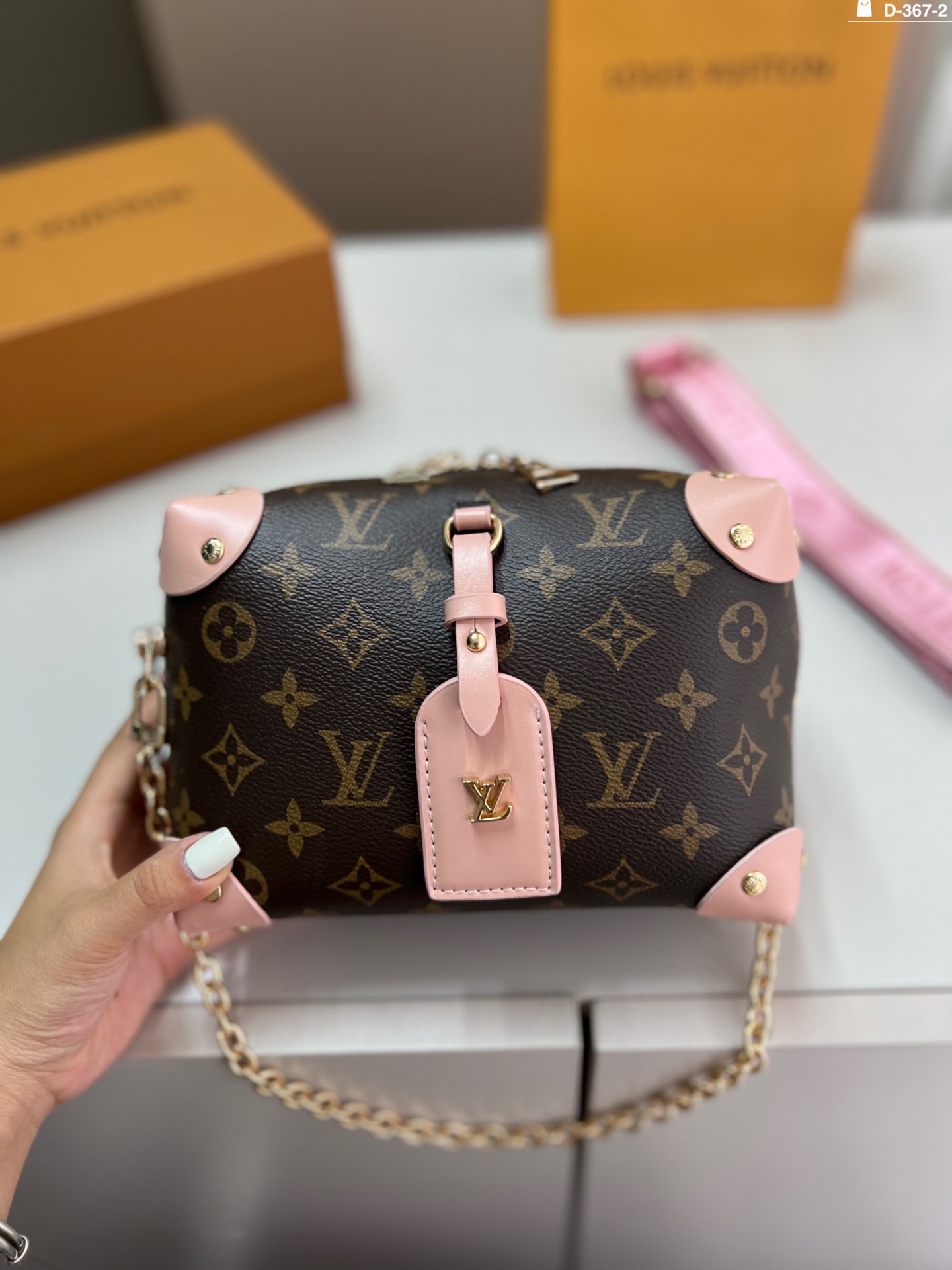 LV soft box handbag