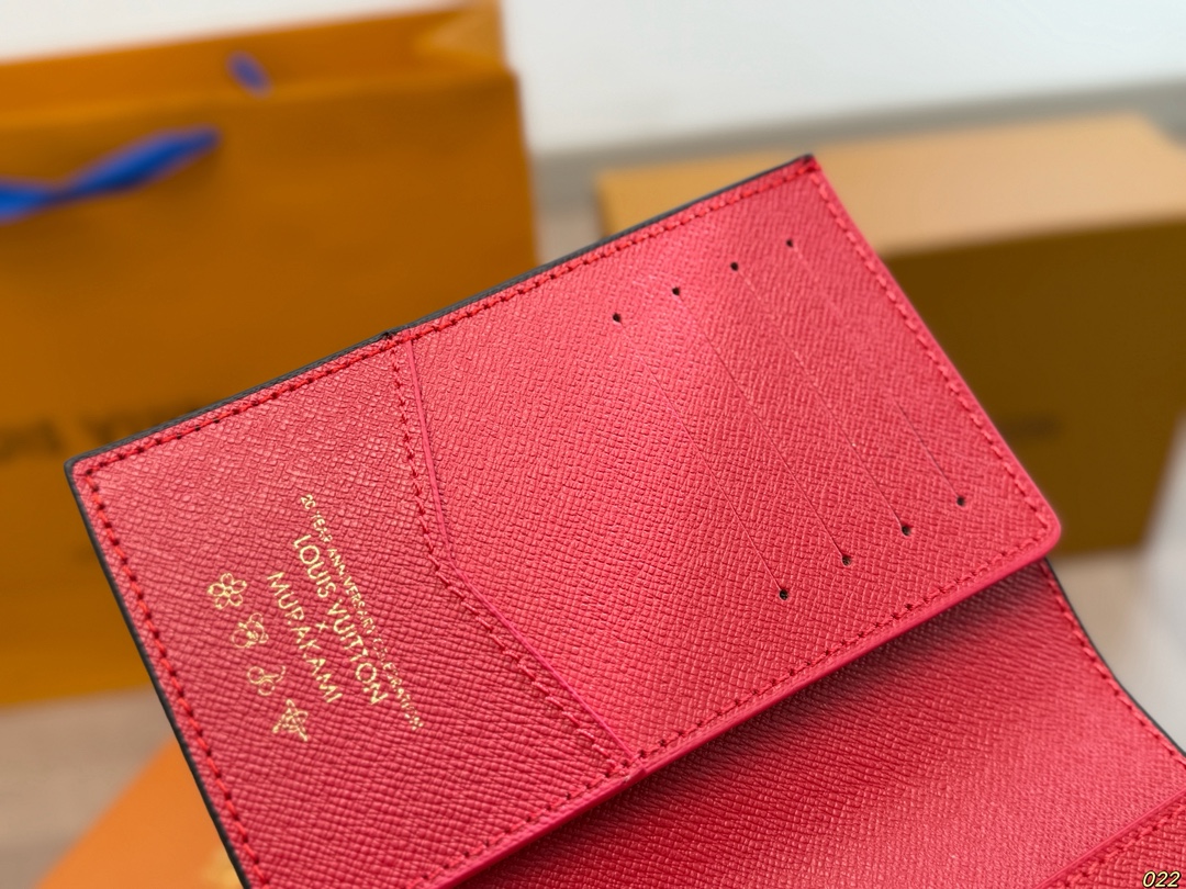 LV cherry passport holder