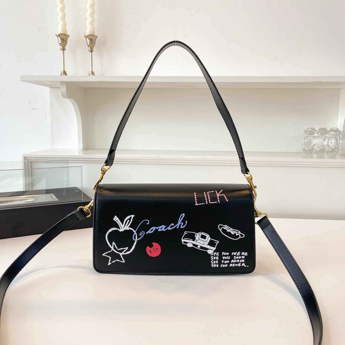 Coach Women's Printed Shoulder Bag Crossbody Bag Commuting