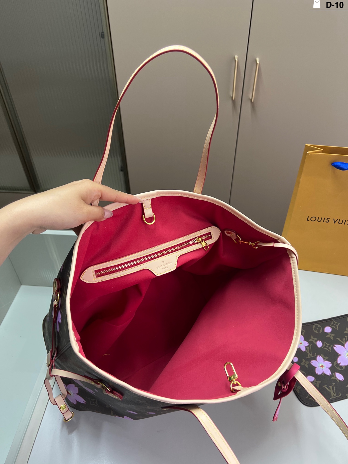 LV Takashi Murakami collaboration Cherry Blossom Tote bag