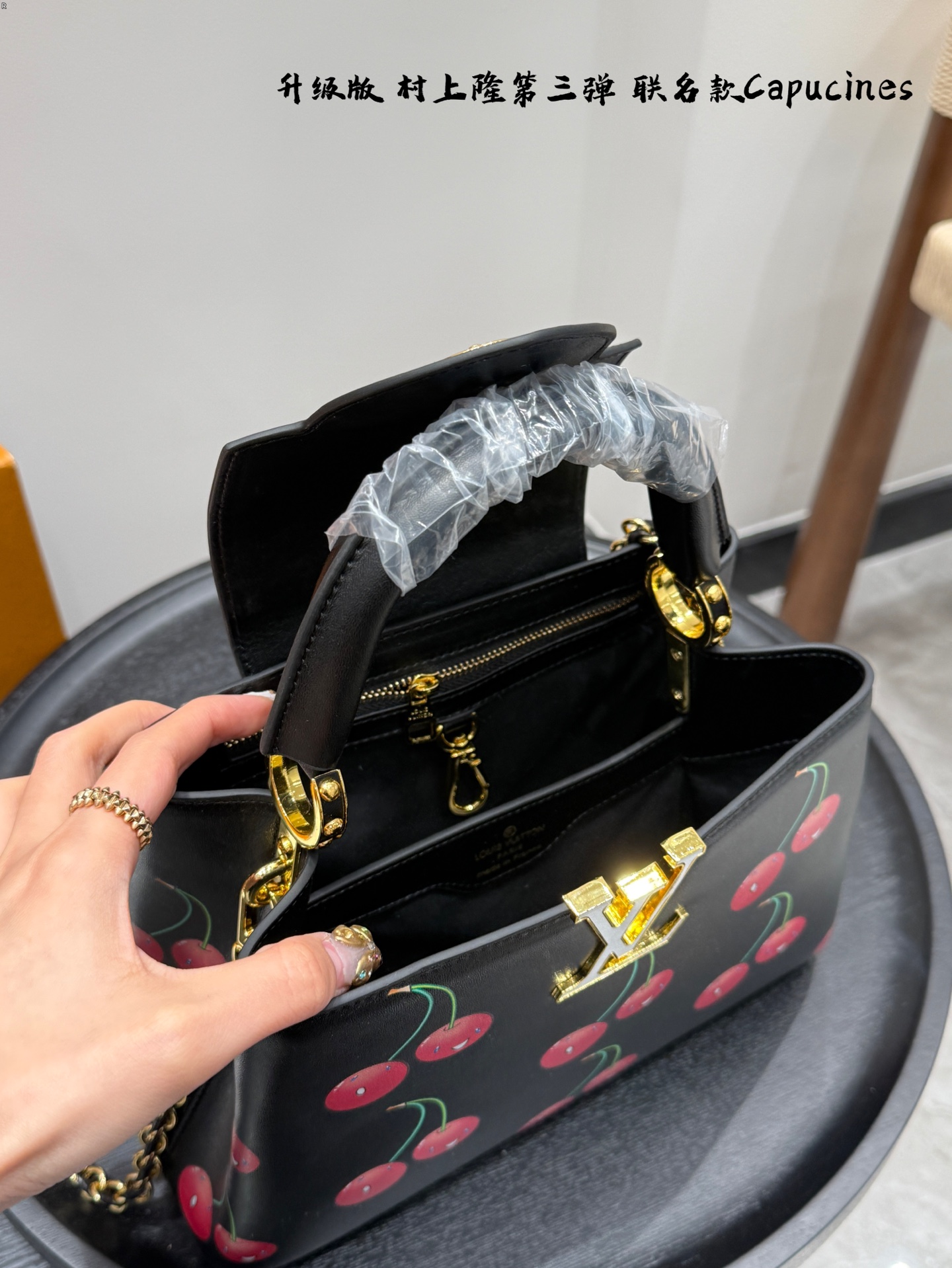 LV capucines cherry handbag