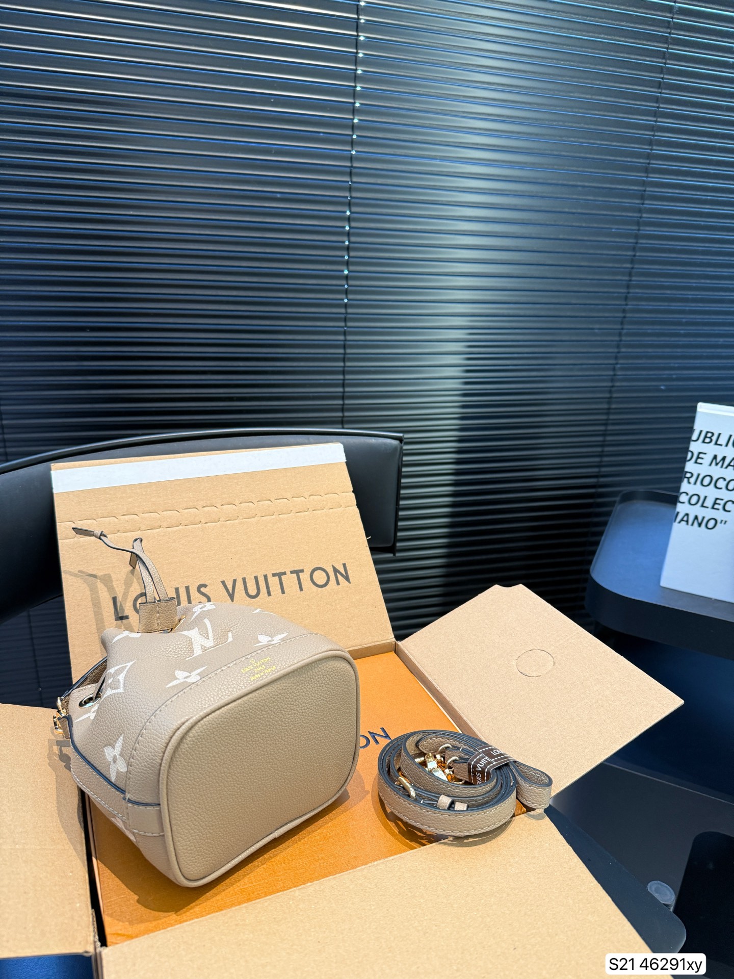 LV Elephant Grey Bucket Bag