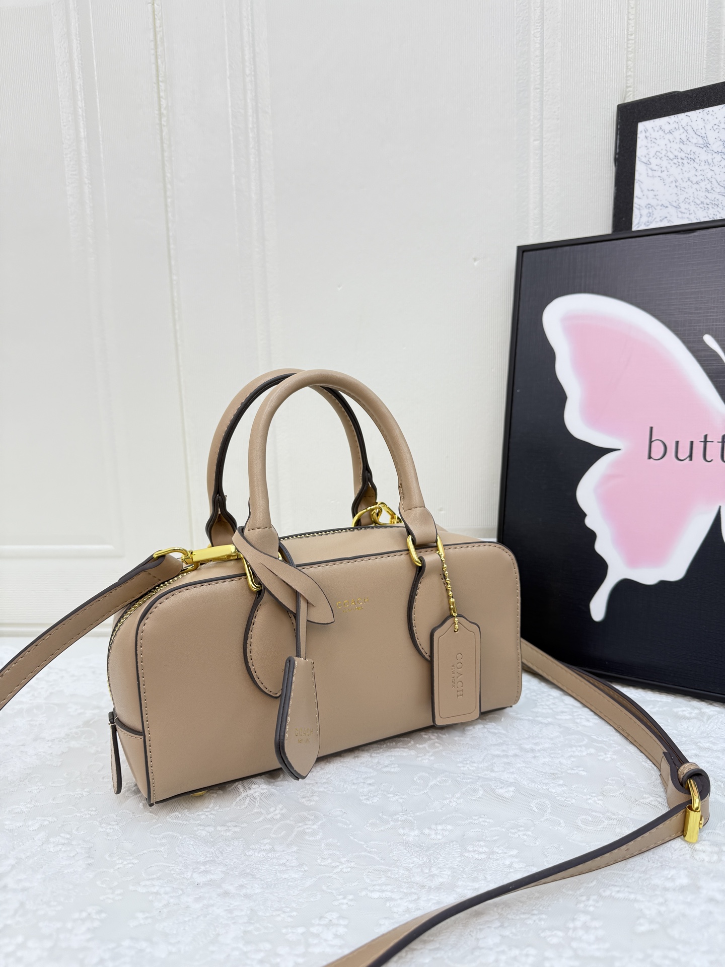 Coach temperament versatile small square bag European and American retro crossbody handbag