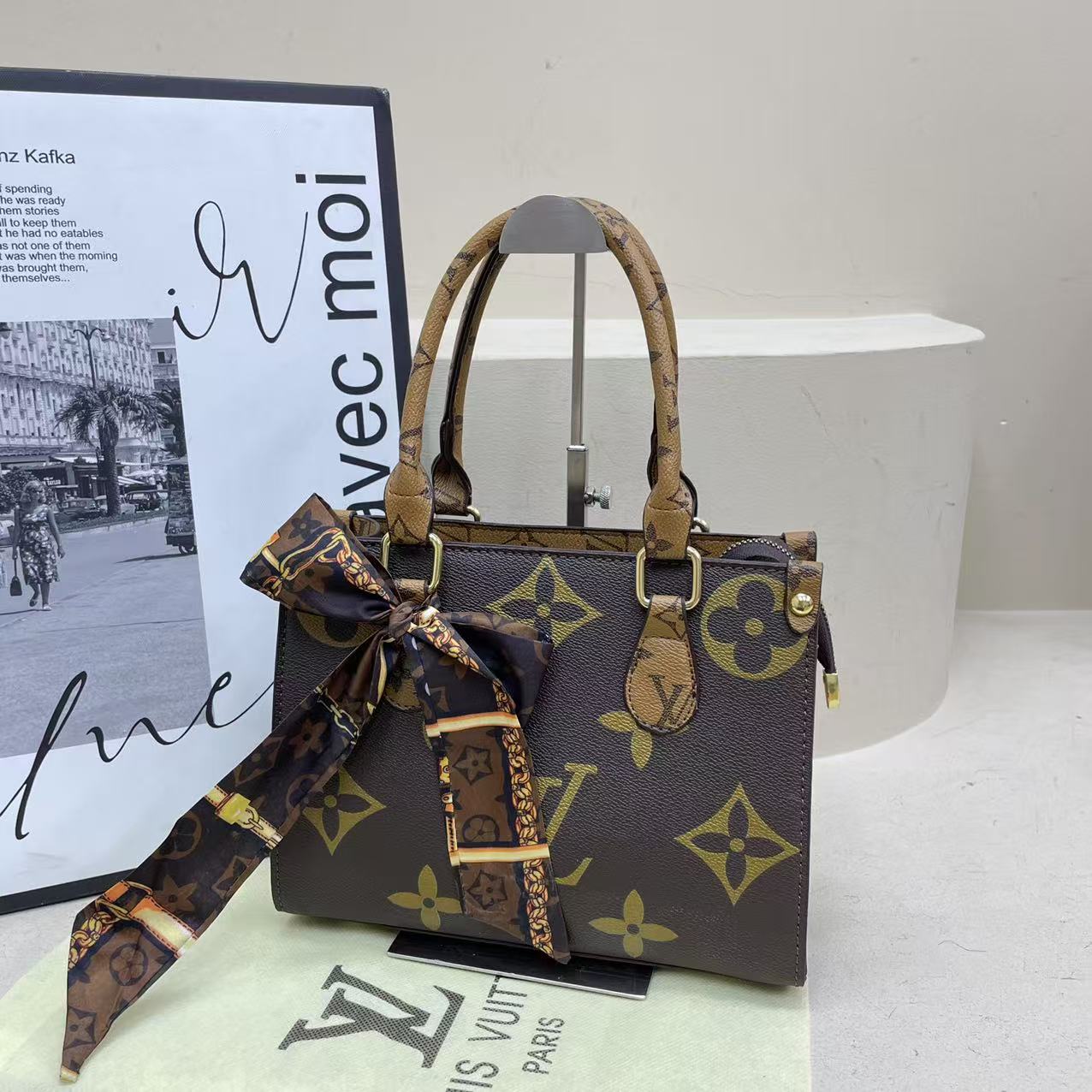 Louis Vuitton Classic Premium Handle Shoulder Tote Bag