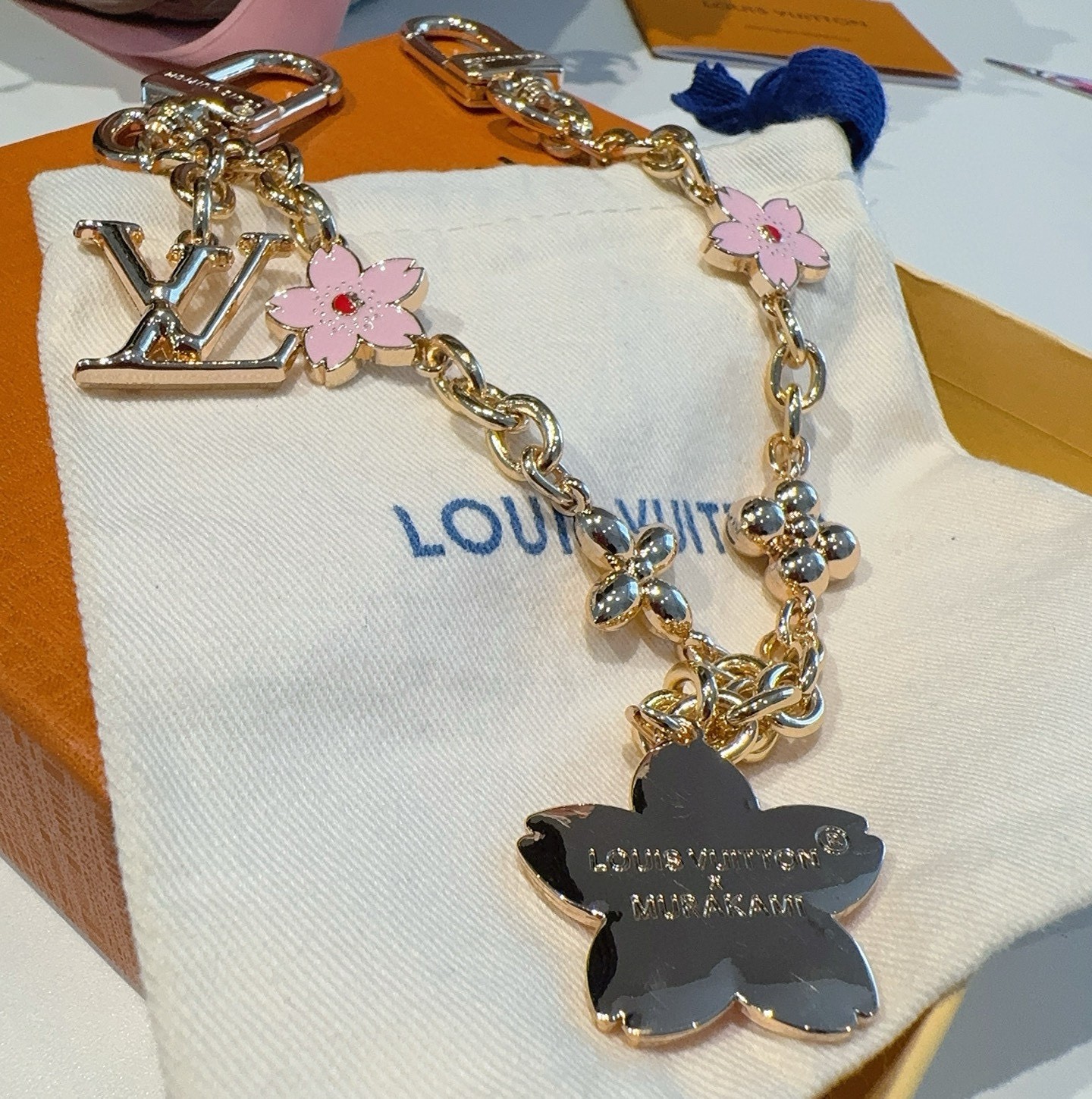 LV X TM cherry blosson chain
