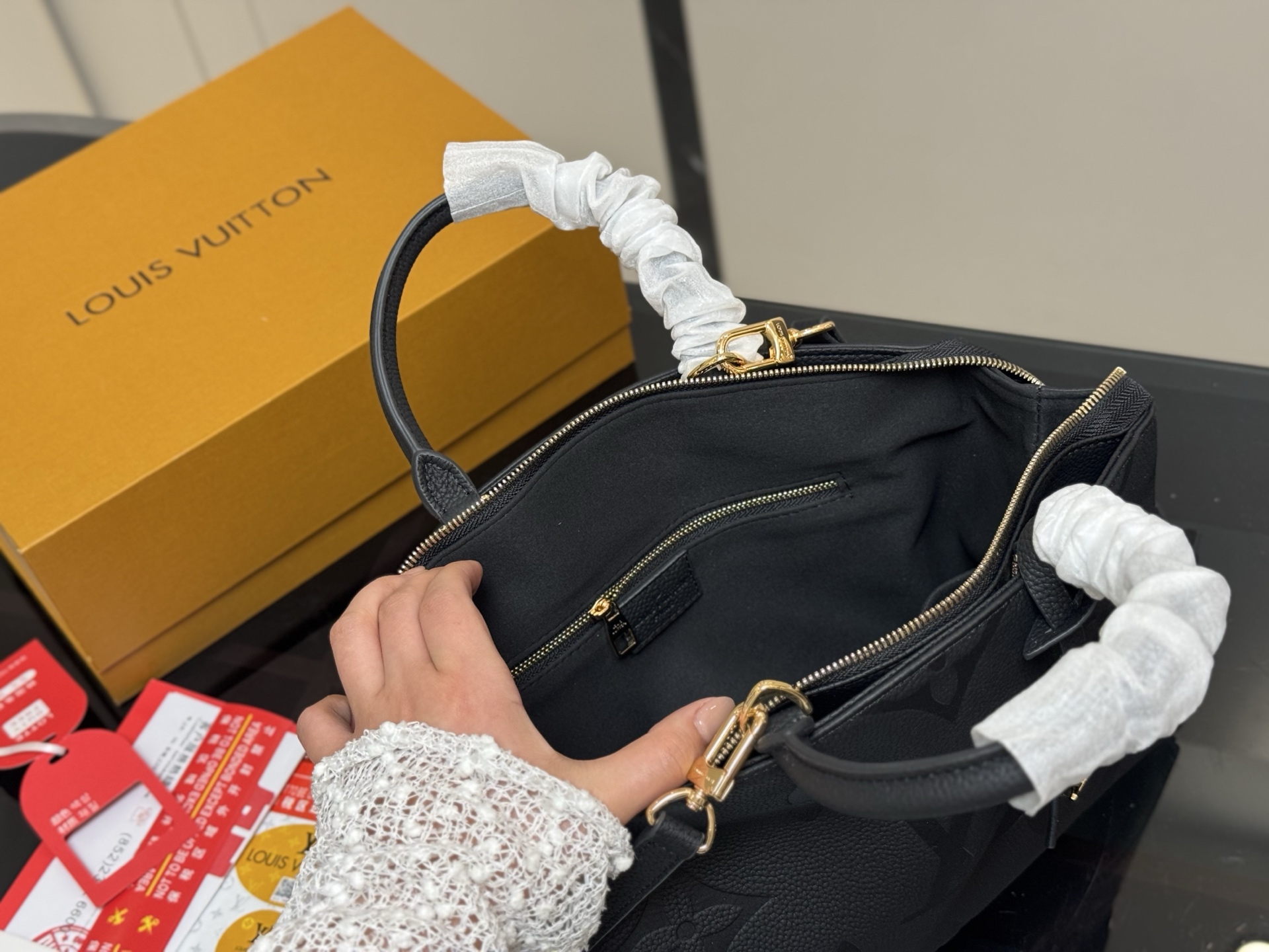 LV soft grain cowhide handbag shoulder bag