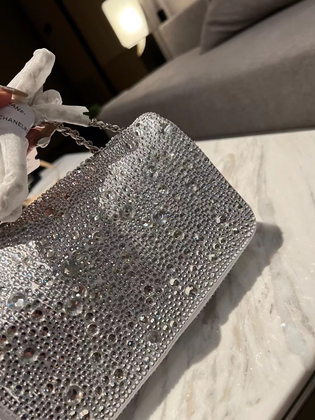 Chanel CF full diamond bag