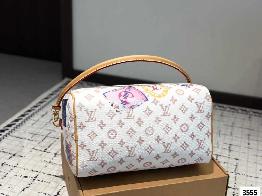 LV Speedy Spring Limited Edition graffiti pillow bag
