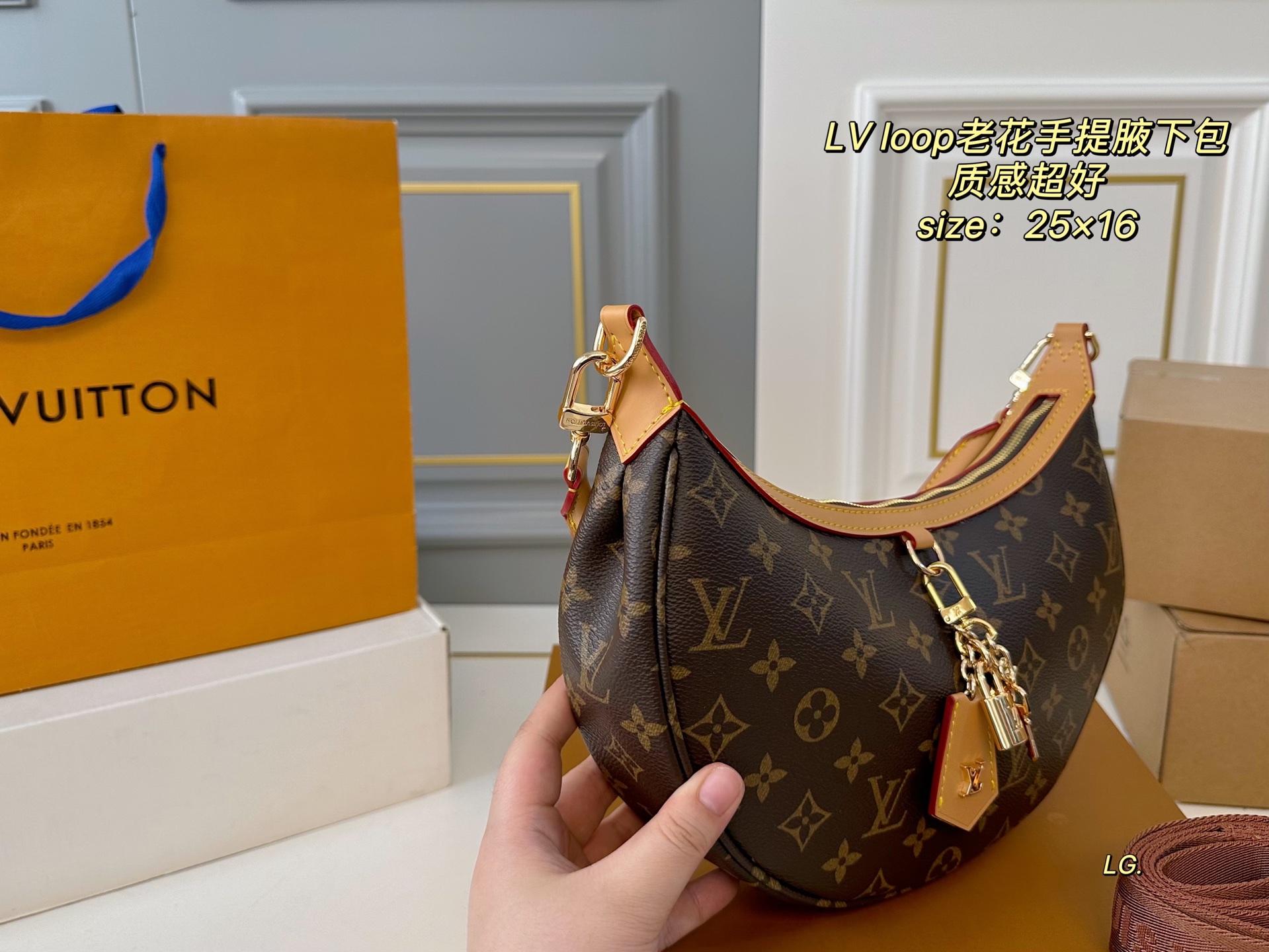 LV underarm moon bag