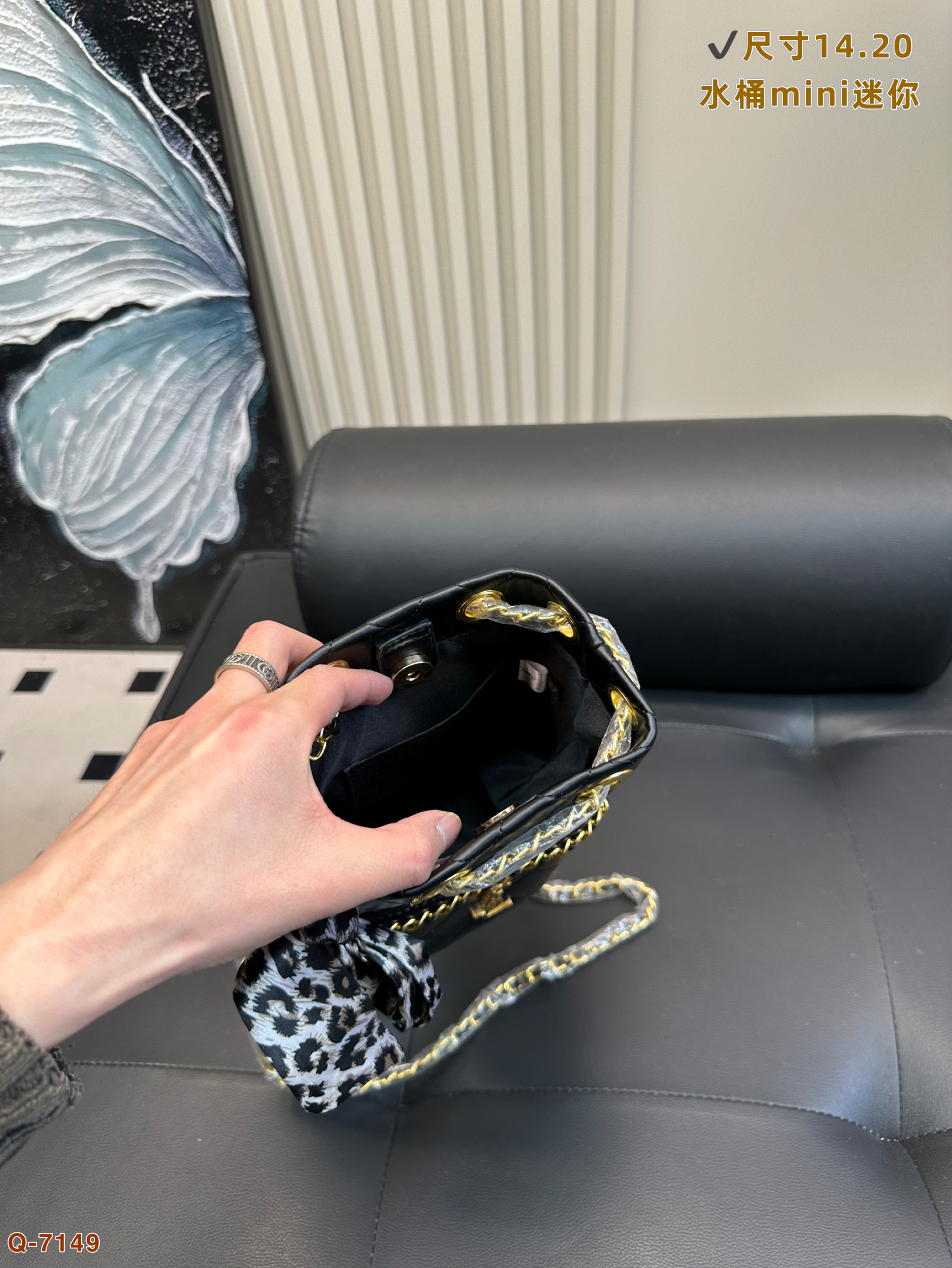 YSL Mini canoe bucket bag