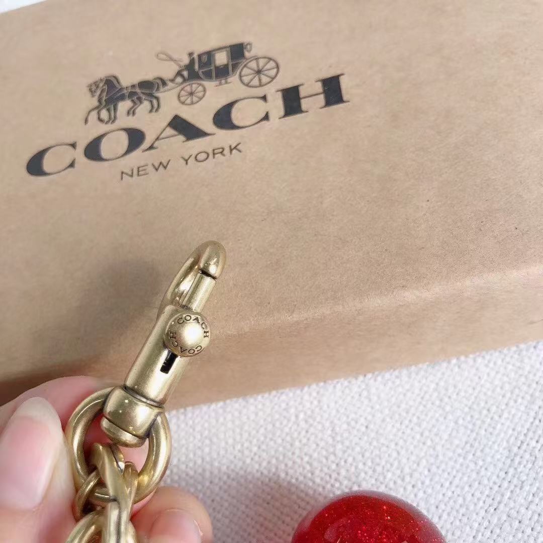 Coach cherry keychain
