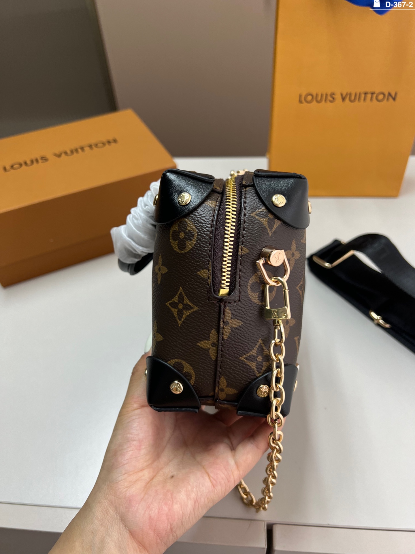 LV soft box handbag