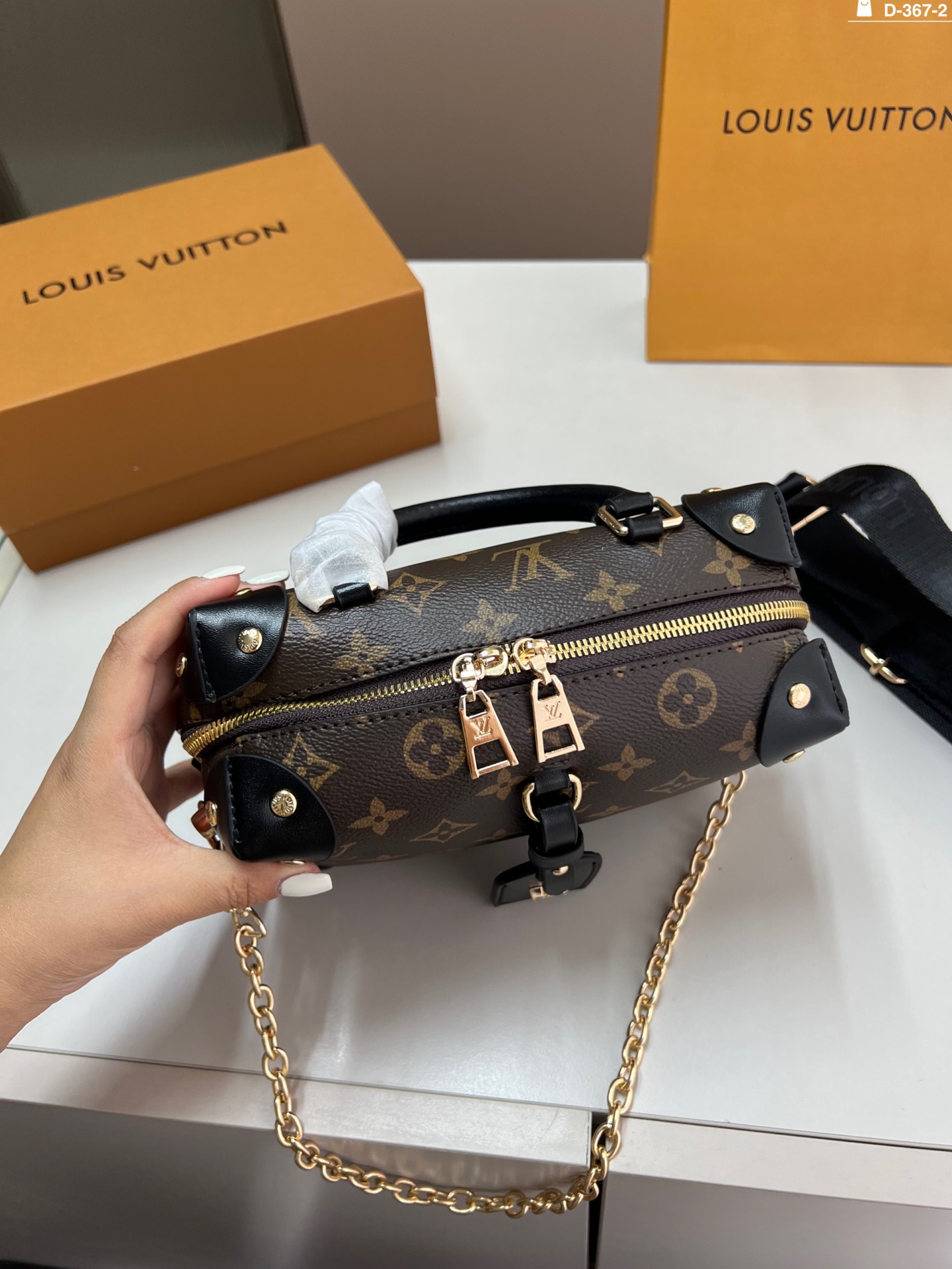 LV soft box handbag