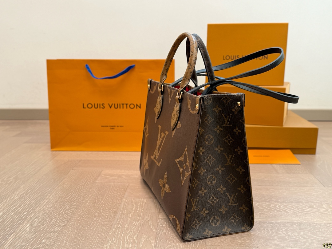 LV onthego shopping bag