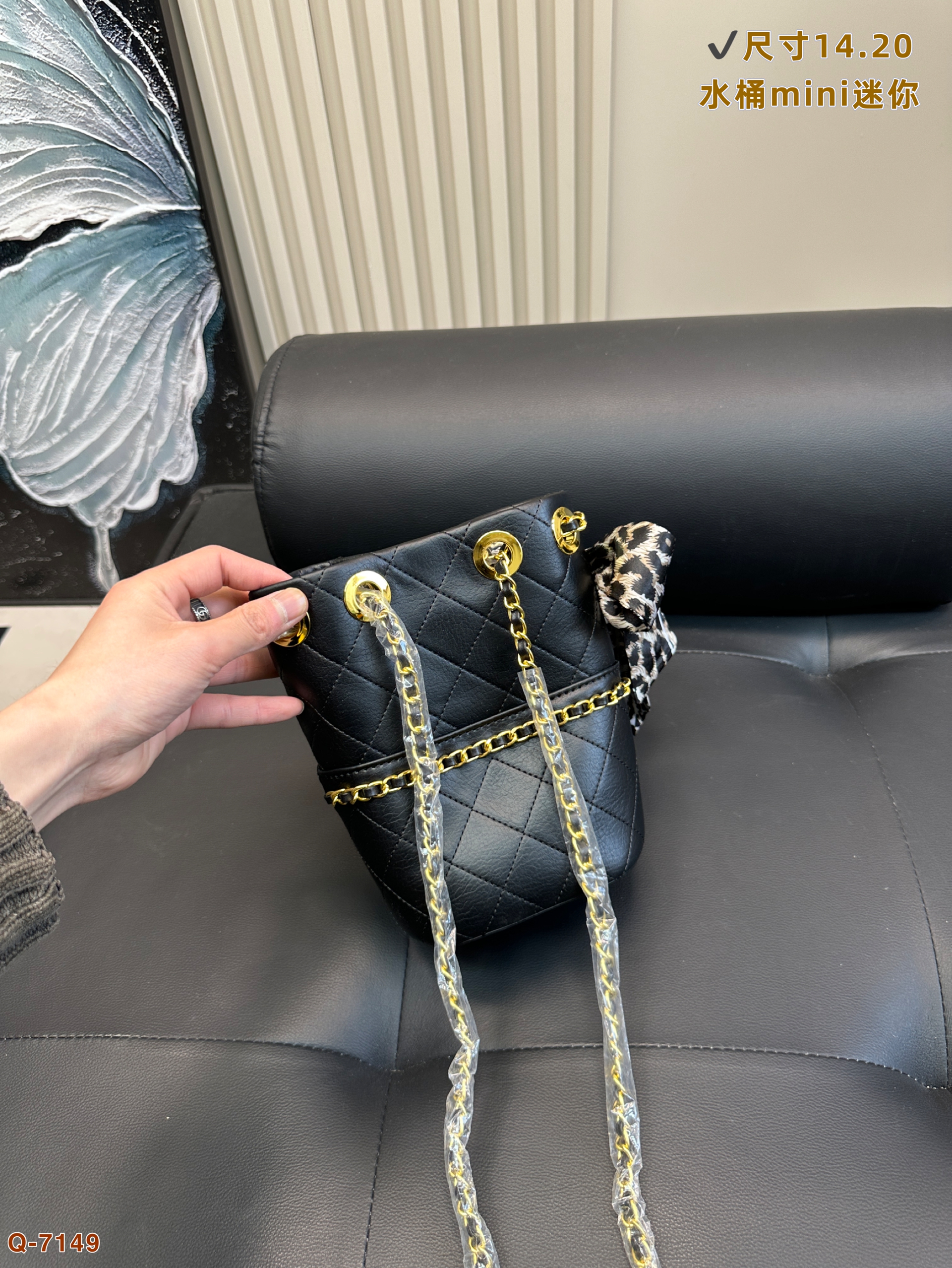 YSL Mini canoe bucket bag