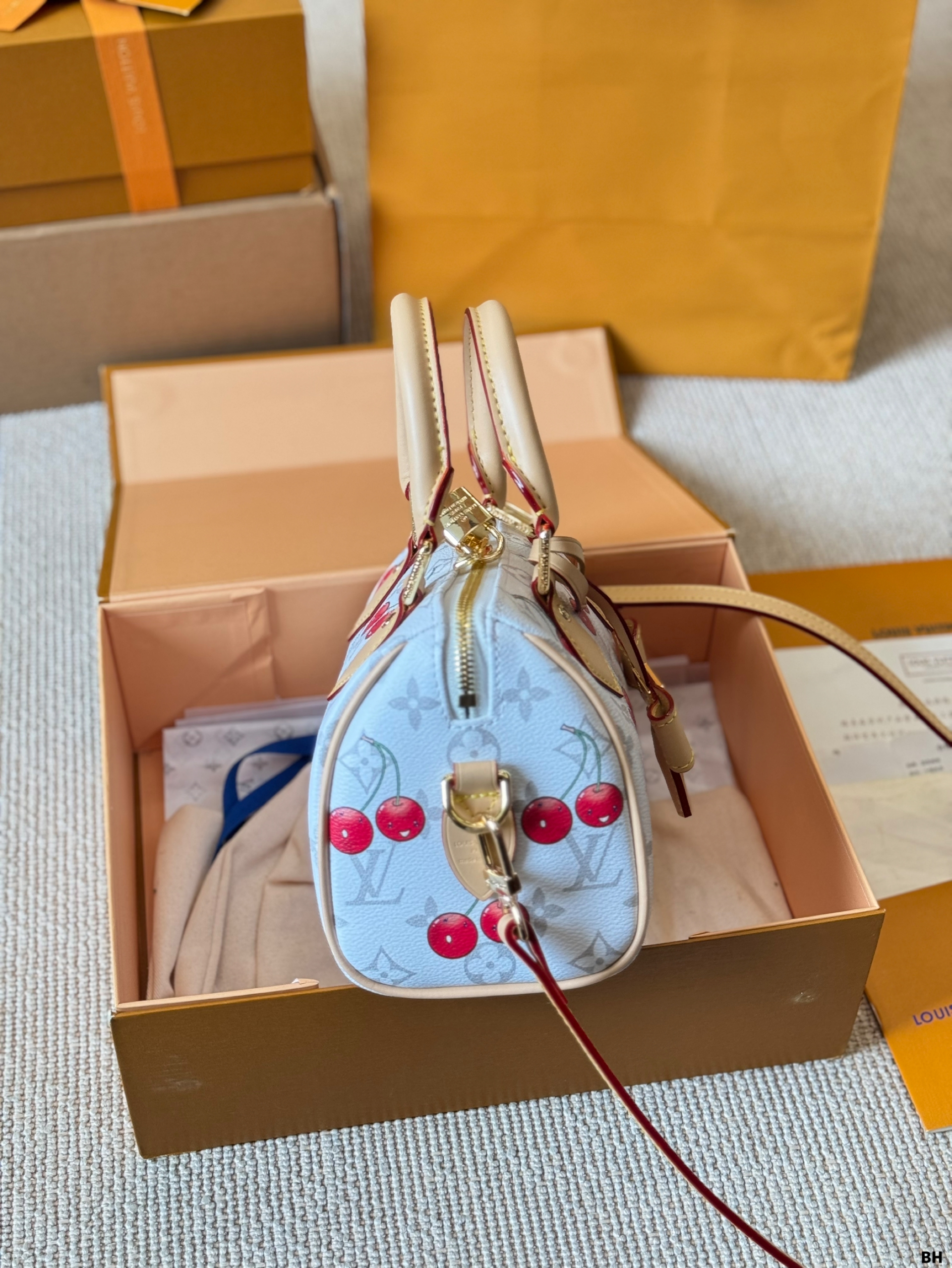Lv Speedy 20 Cherry Print pillow bag