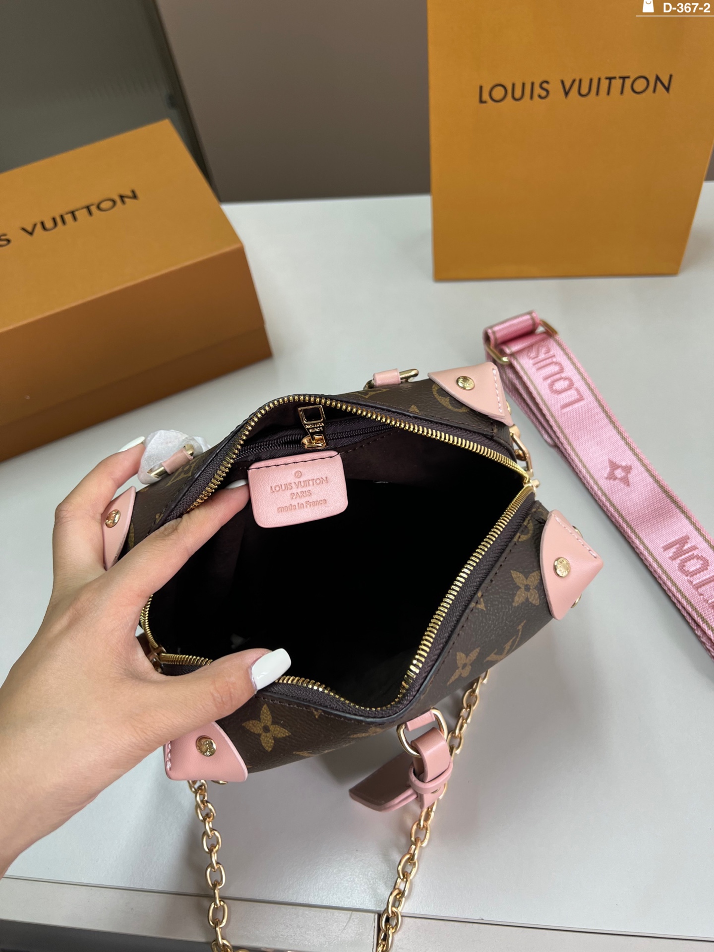 LV soft box handbag