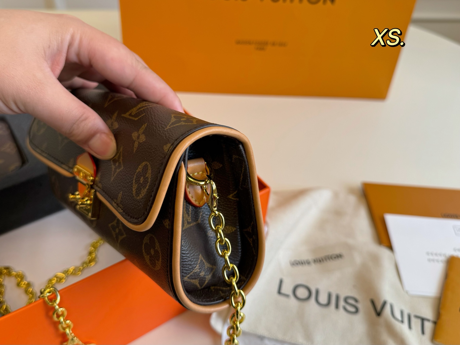 LV new Pochette Camille presbyopia chain bag box
