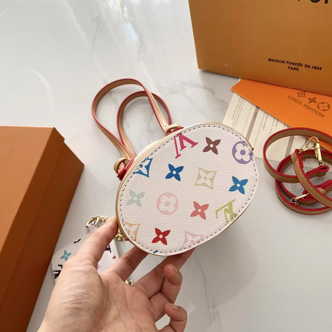 Louis Vuitton women's bag bucket bag shoulder bag luxury crossbody bag