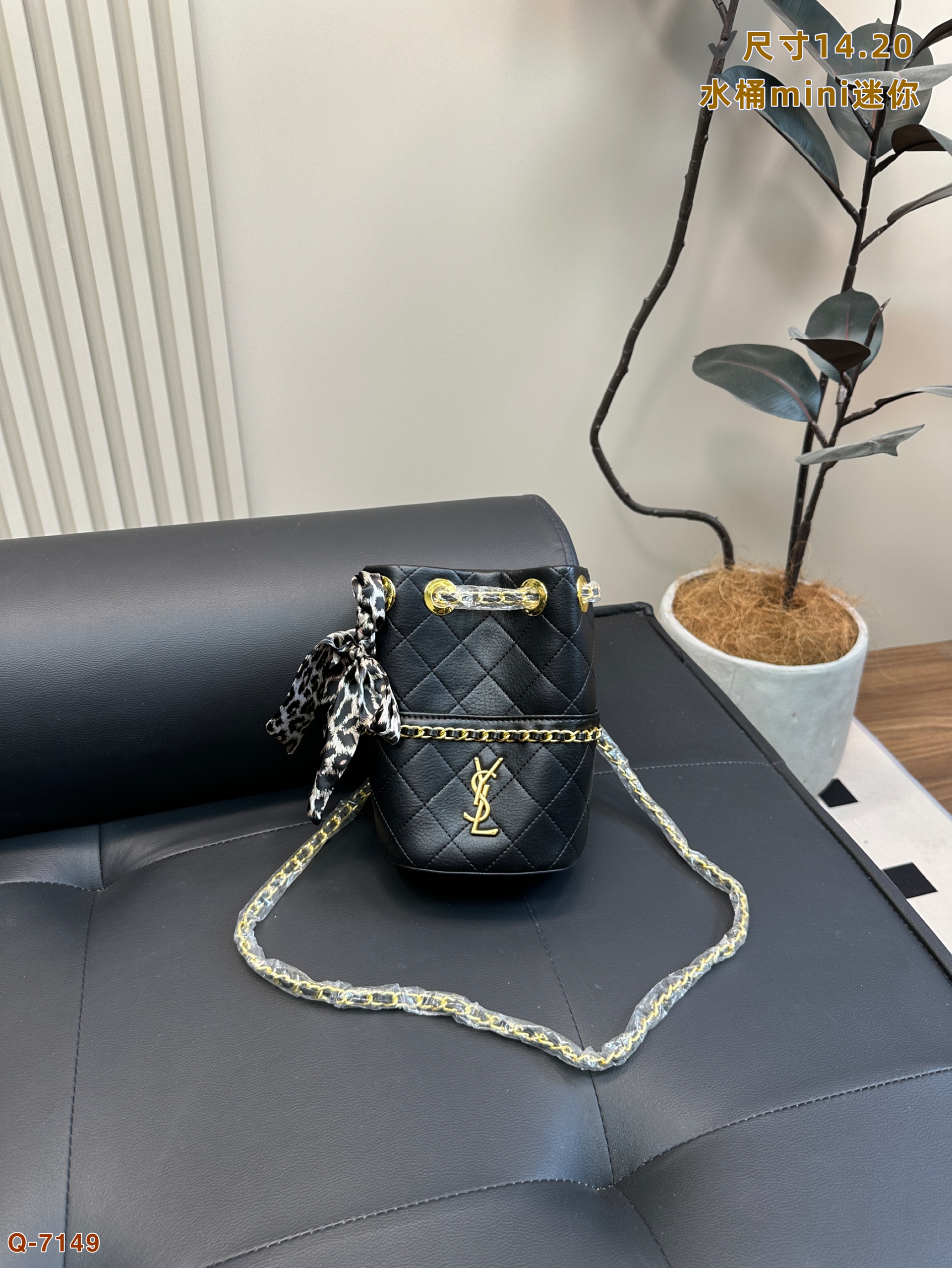 YSL Mini canoe bucket bag