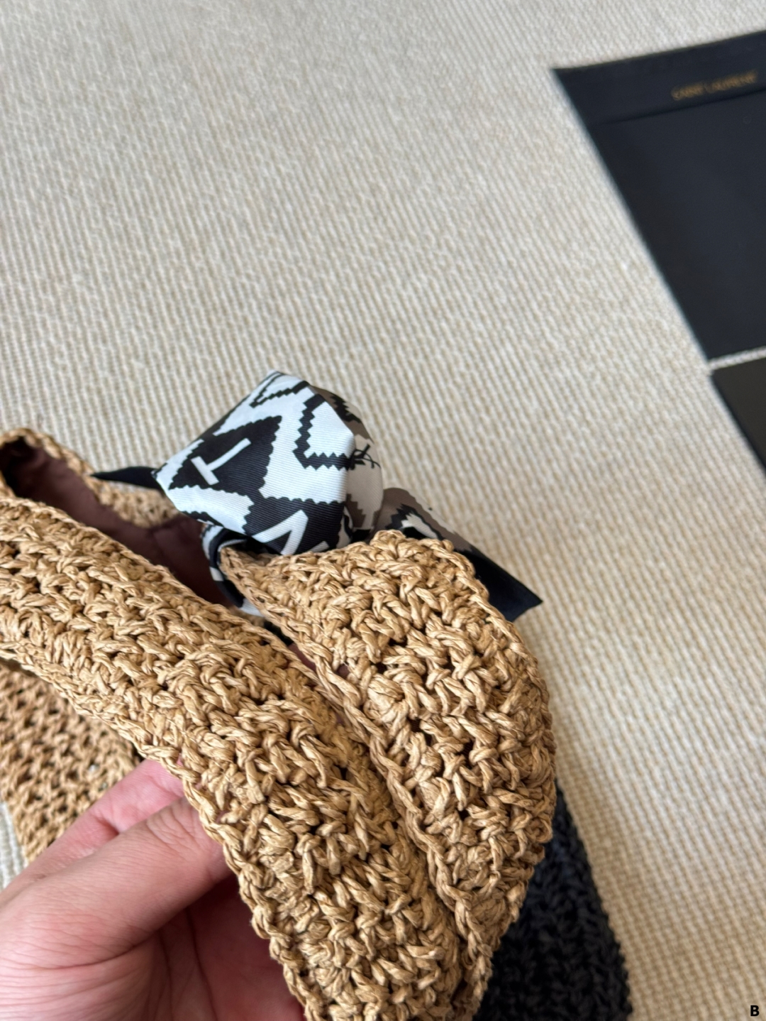 YSL woven tote bag is lightweight and practical