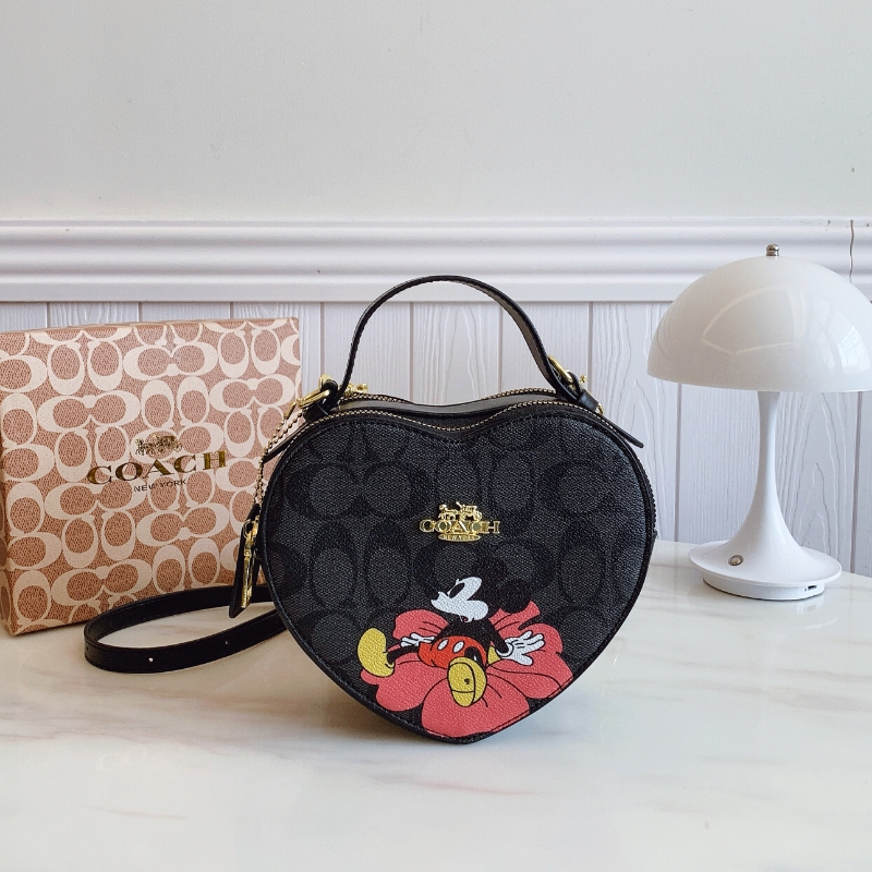Coach Heart Mickey Mouse Shoulder Crossbody Bag