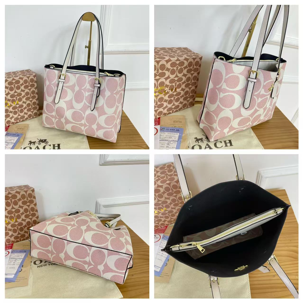 Coach Women's Large Capacity Crossbody Handbag Shoulder Tote Bag Commuter Boston Bag